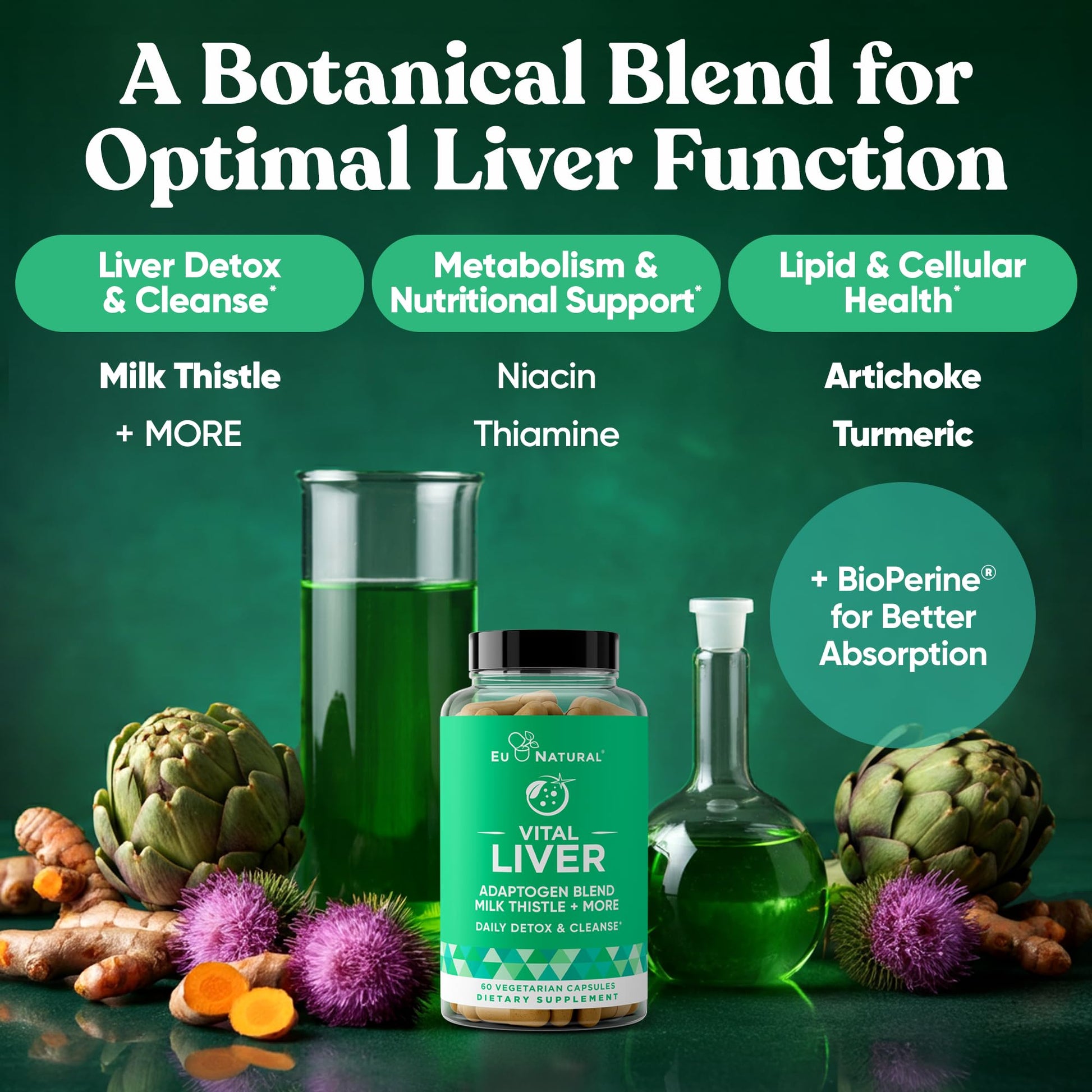 Conception for Him and Vital Liver Bundle - Male Fertility Booster & Prenatal Supplement + 9-in-1 Liver Support Eu Natural uk supplements