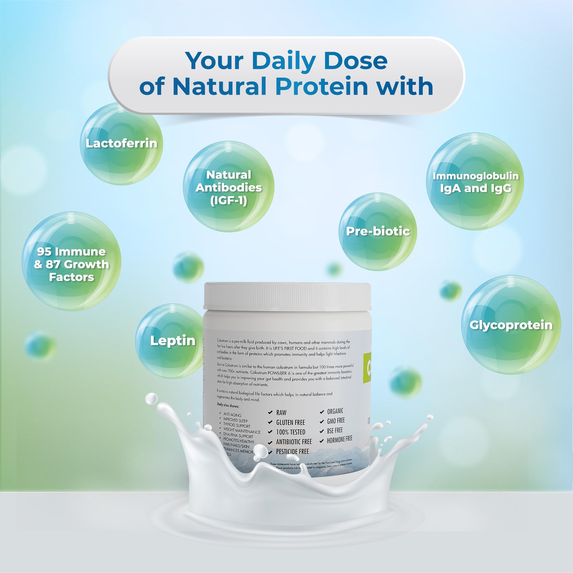 WELLNESS EXTRACT Bovine Colostrum Powder Rich in Protein & Lactoferrin- The True Certified Supplement for Immune Support, Gut Health, Muscle Growth - 150g WELLNESS EXTRACT uk supplements