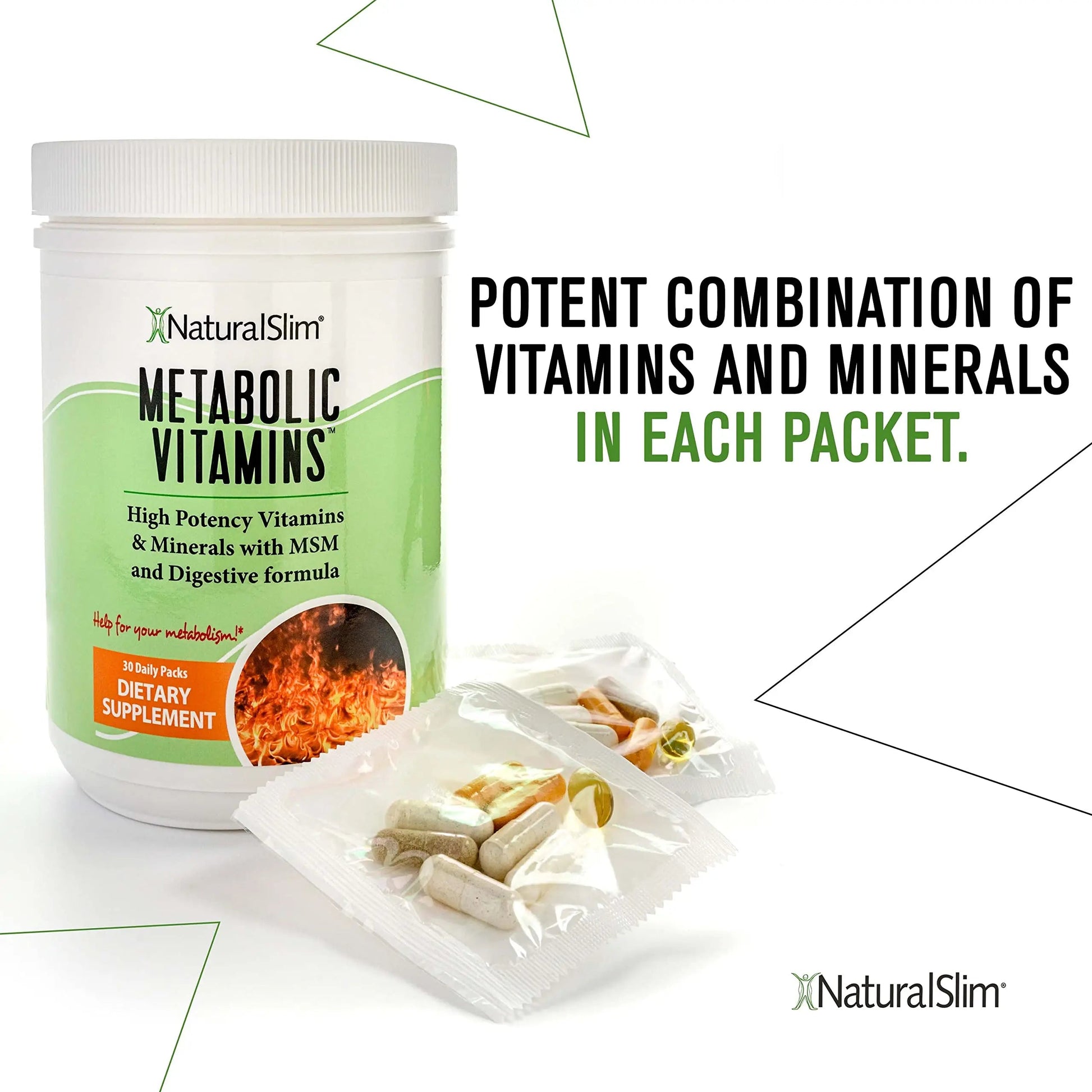 NaturalSlim Metabolic Vitamins - Combination of High Potency Multivitamins, Minerals, B Complex, Msm, & Digestive Formula Supplements NaturalSlim uk supplements