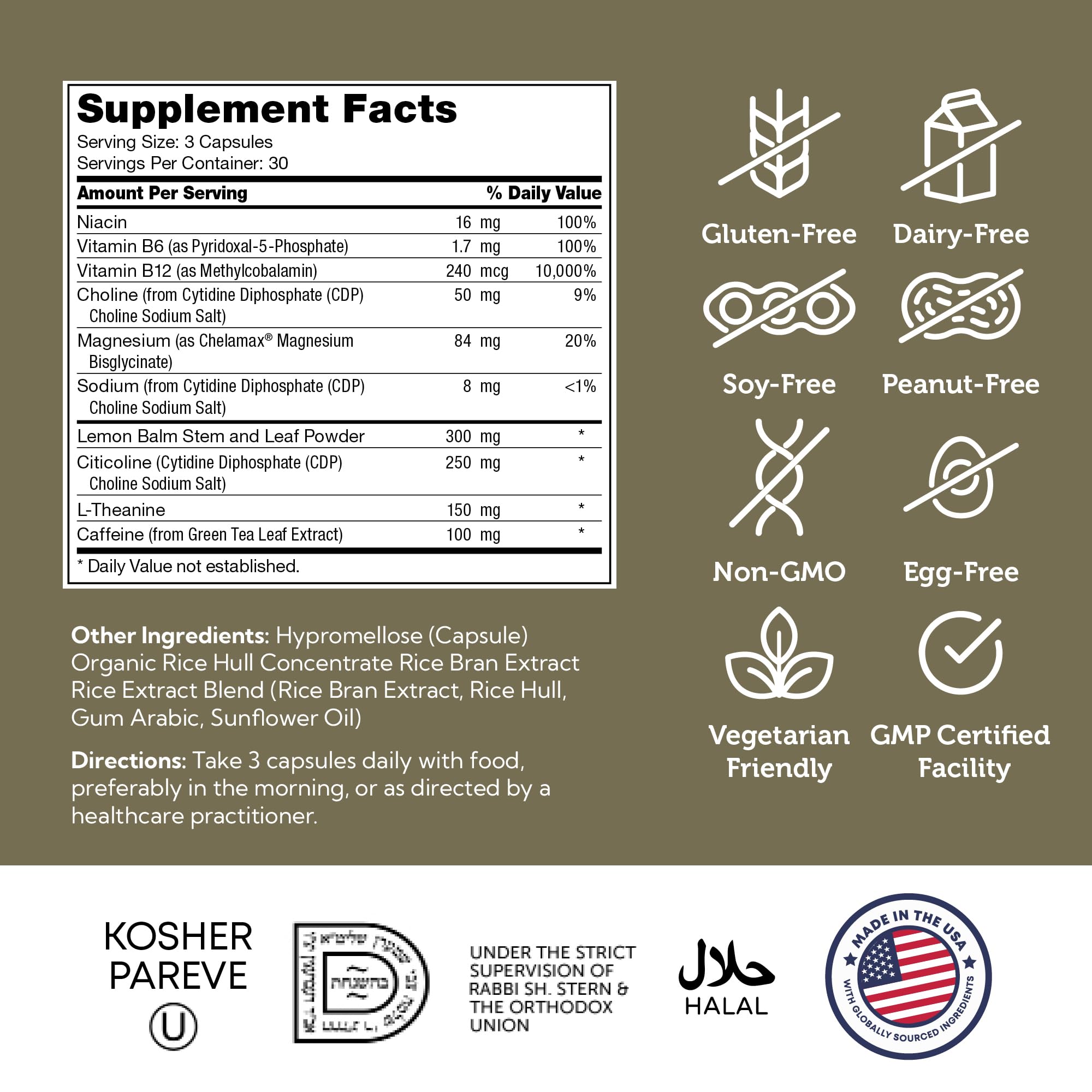 Zahler TeenFocus, Advanced Formula for Improved Focus & Concentration, Certified Kosher, 90 Capsules Zahler uk supplements
