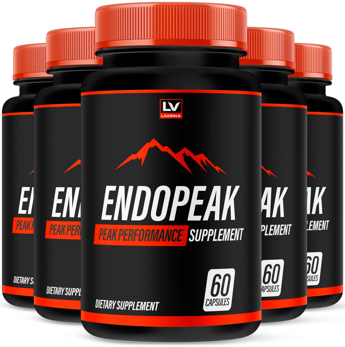 (5 Pack) Endopeak Capsules, Official Advanced Formula, 300 Capsules for 5 Months LIVORKA uk supplements