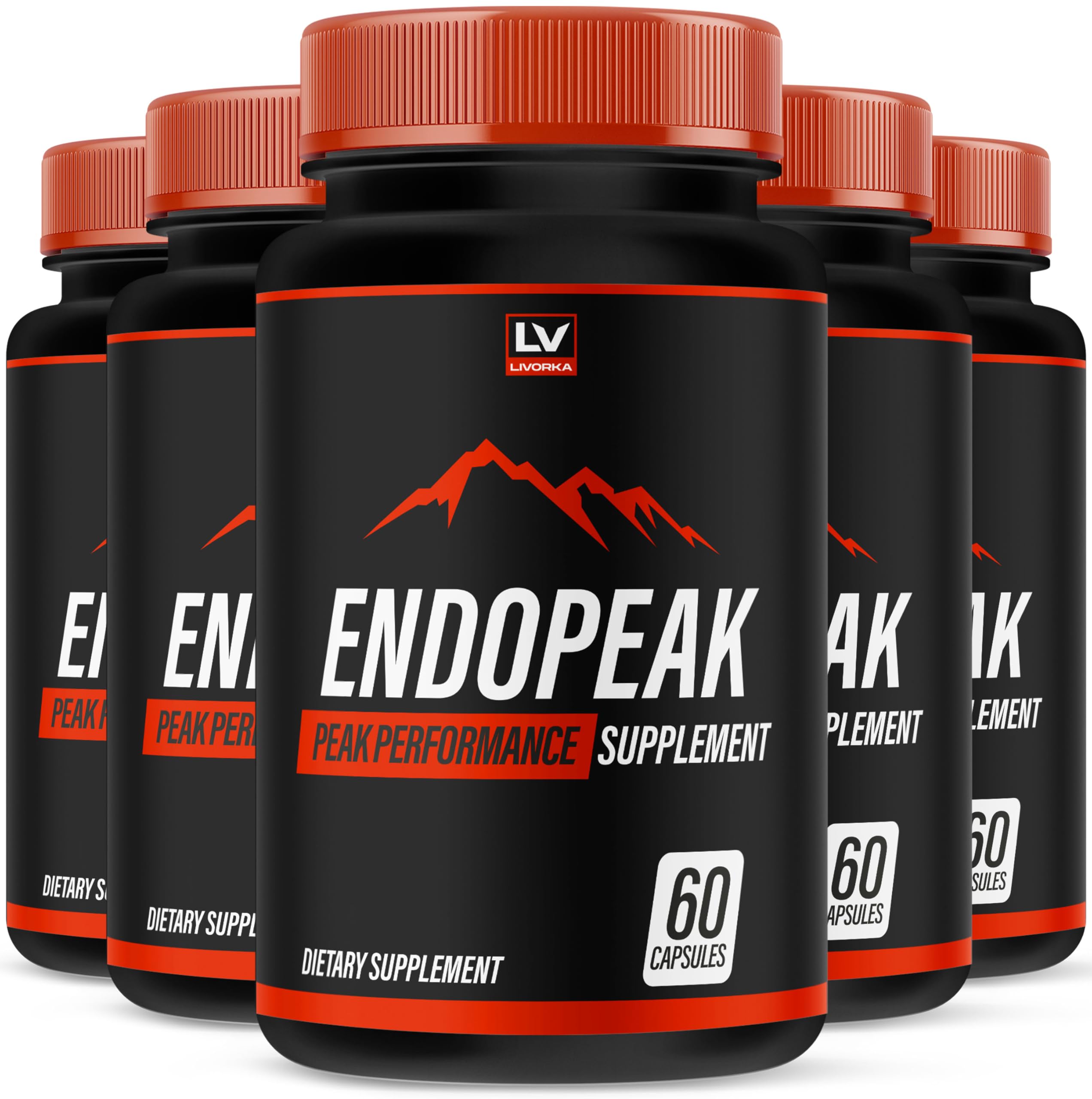 (5 Pack) Endopeak Capsules, Official Advanced Formula, 300 Capsules for 5 Months LIVORKA uk supplements
