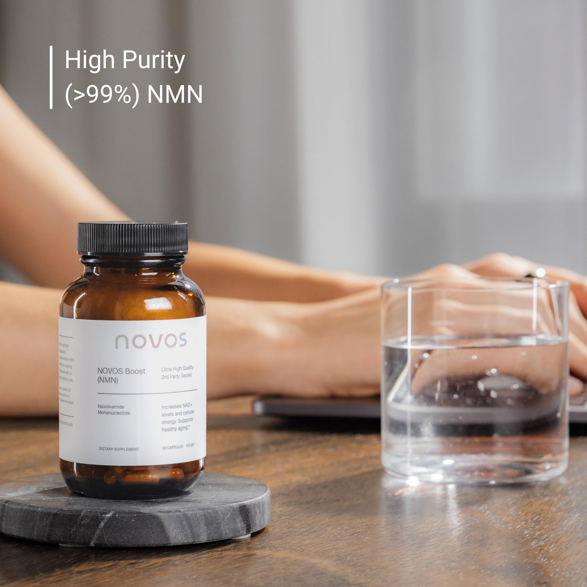 Novos Boost NMN - Contains 250 mg of High-Purity NMN, 60 Capsules, Supports Cellular Repair and DNA Protection, Boosts NAD+ Novos uk supplements