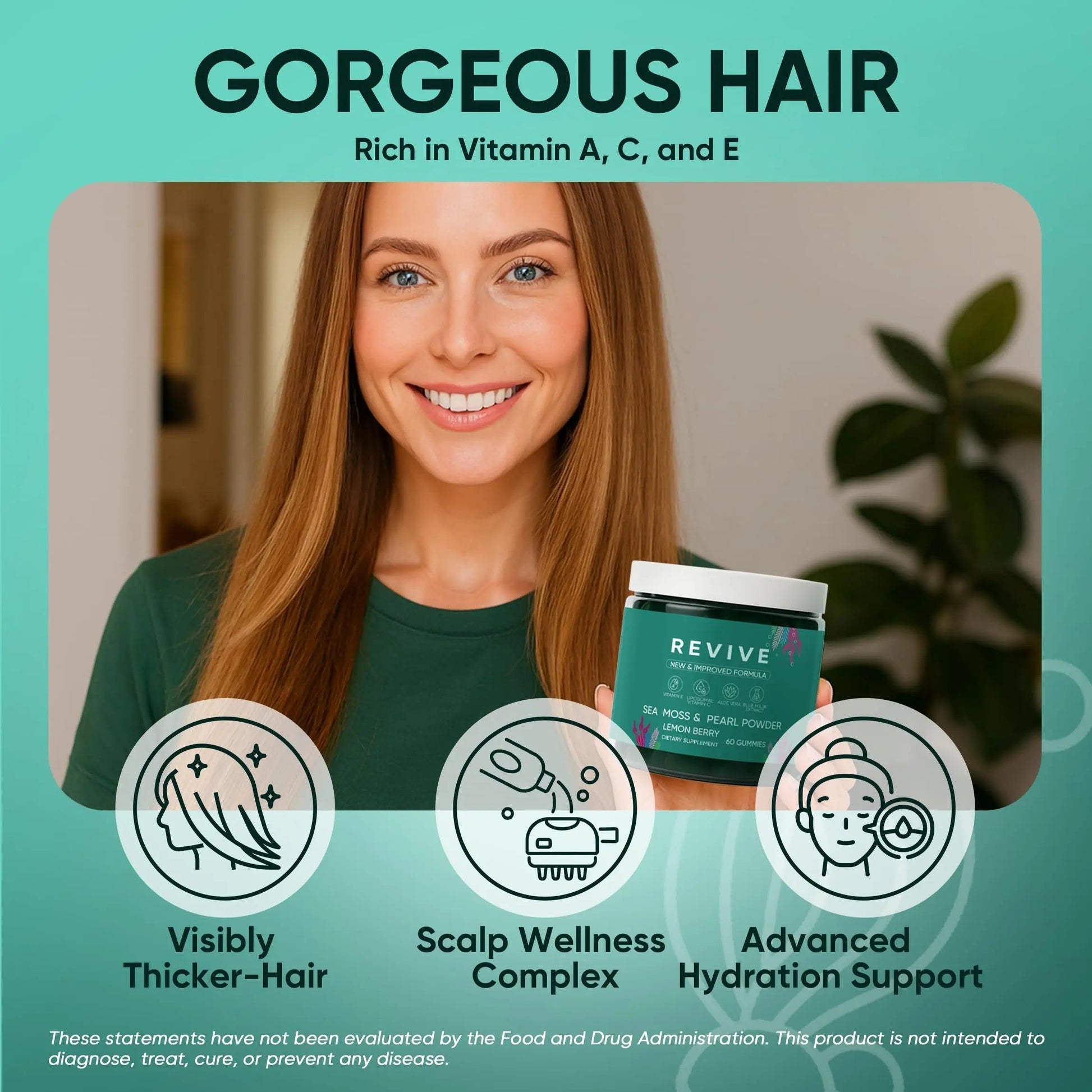 Neonomicon Balmbare Revive Gummies for Hair Loss - Sea Moss Gummies with Vitamin C, Vitamin E, Aloe Vera, Pearl Powder Supports Faster Hair Growth Neonomicon uk supplements