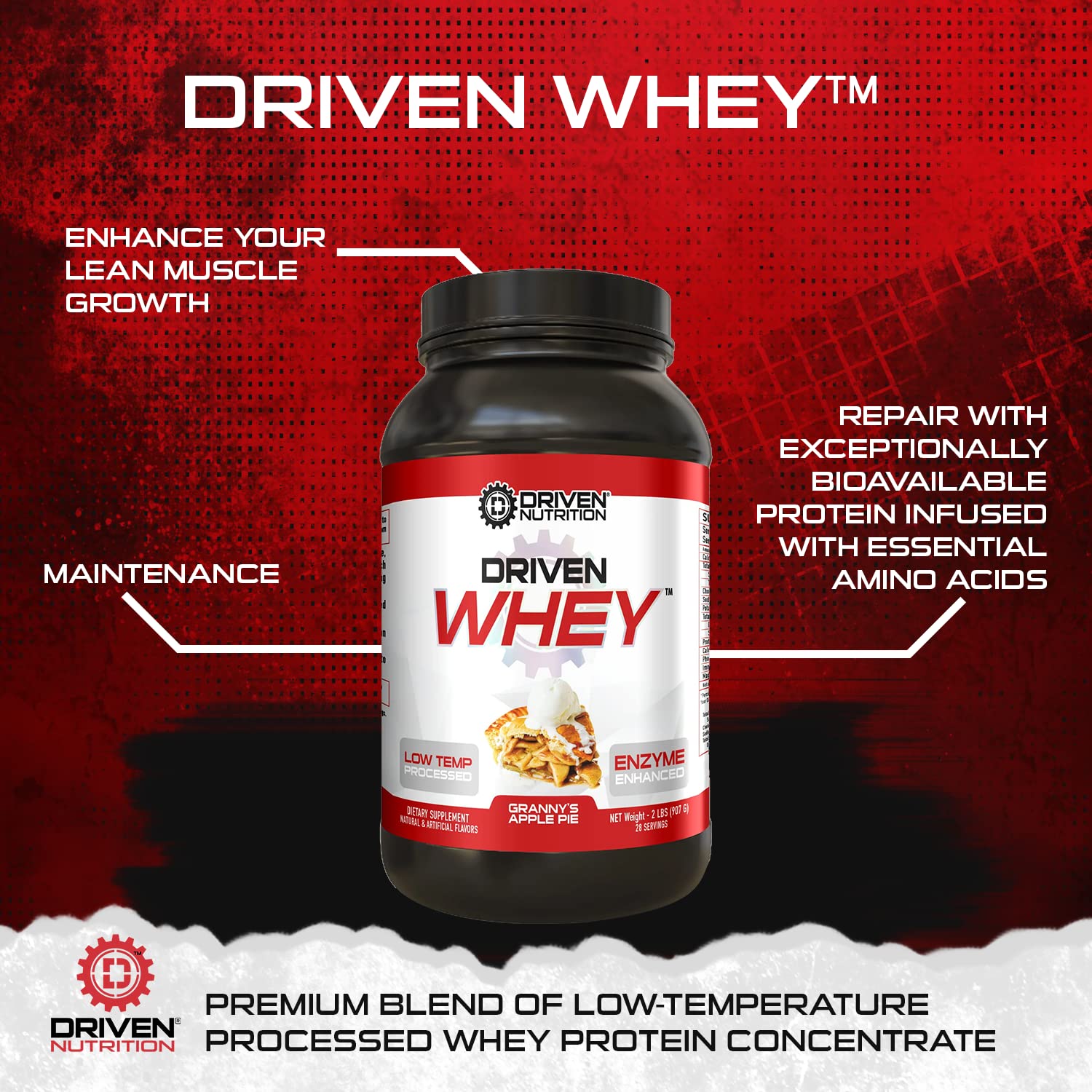 Driven WHEY- Grass Fed Whey Protein Powder: Delicious, Clean Protein Shake Driven Nutrition uk supplements