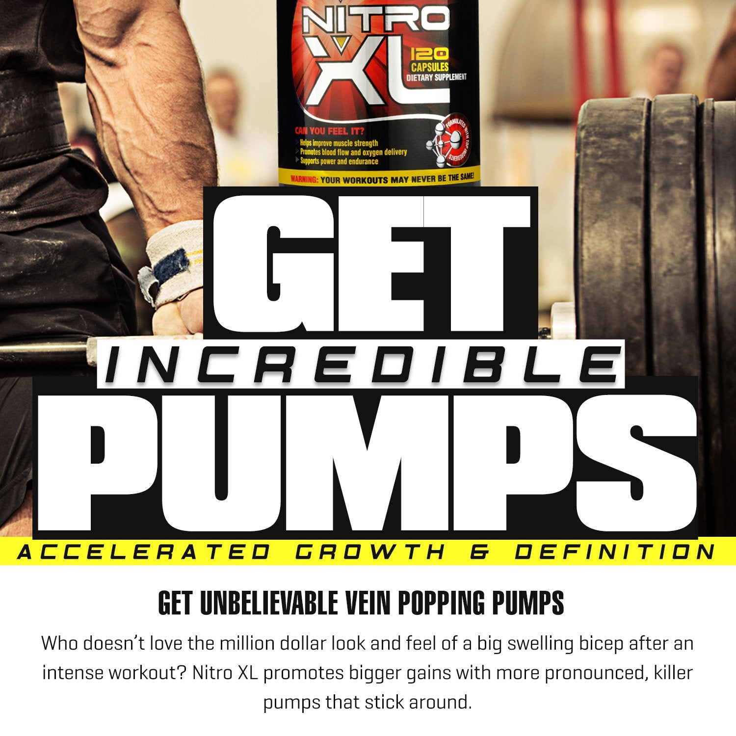 Nitro XL | Nitric Oxide Bodybuilding Supplement – with L-Arginine | Build Muscle Mass Nitro XL uk supplements