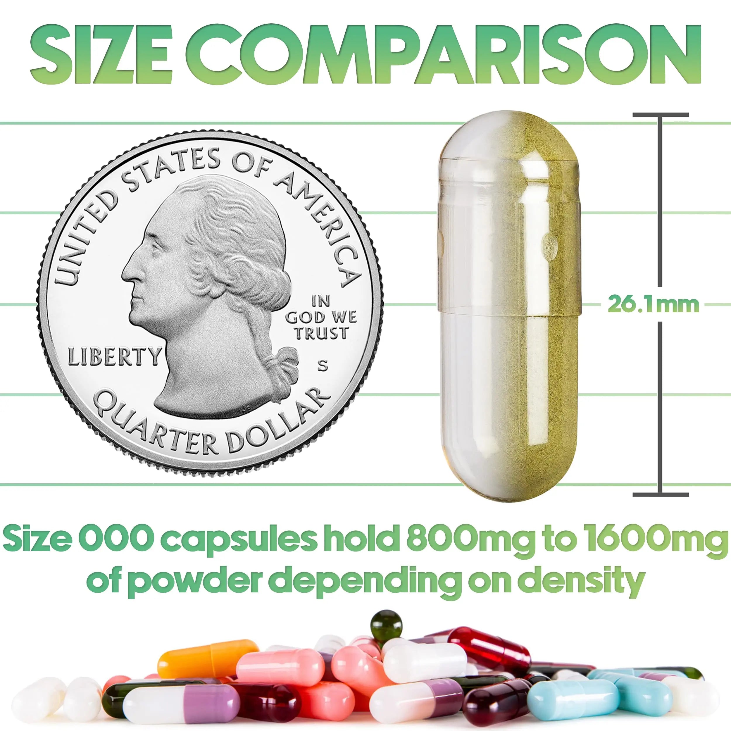 XPRS Nutra Vegan Size 000 Separated Capsules- 1000 Count Premium Empty Caps Separated in Bags - Clear Empty Capsules XPRS Nutra uk supplements