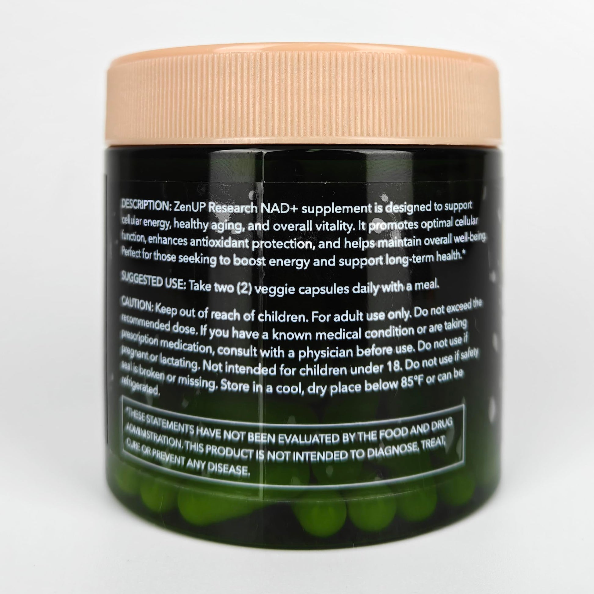 ZenUP NAD+ Supplement | 1100mg Liposomal Nicotinamide Riboside with Resveratrol & Quercetin | Anti-Aging, Cellular Energy, Mental Focus | 120 Caps ZenUP uk supplements