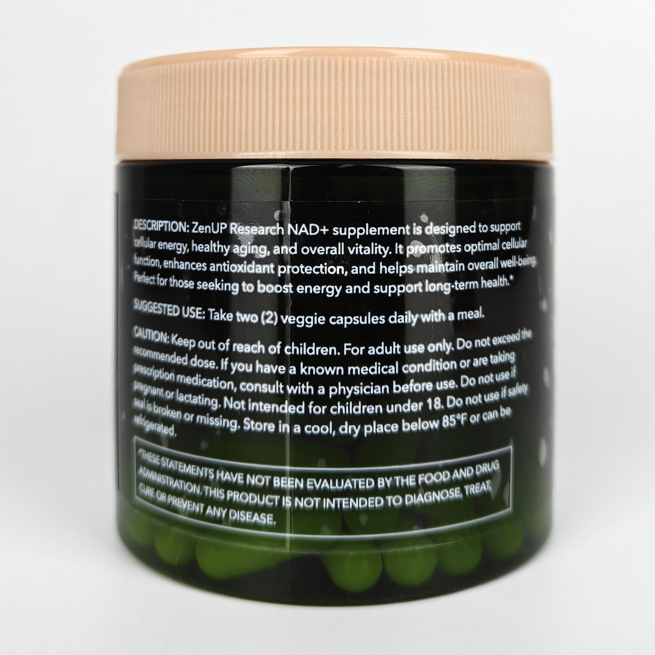 ZenUP NAD+ Supplement | 1100mg Liposomal Nicotinamide Riboside with Resveratrol & Quercetin | Anti-Aging, Cellular Energy, Mental Focus | 120 Caps ZenUP uk supplements