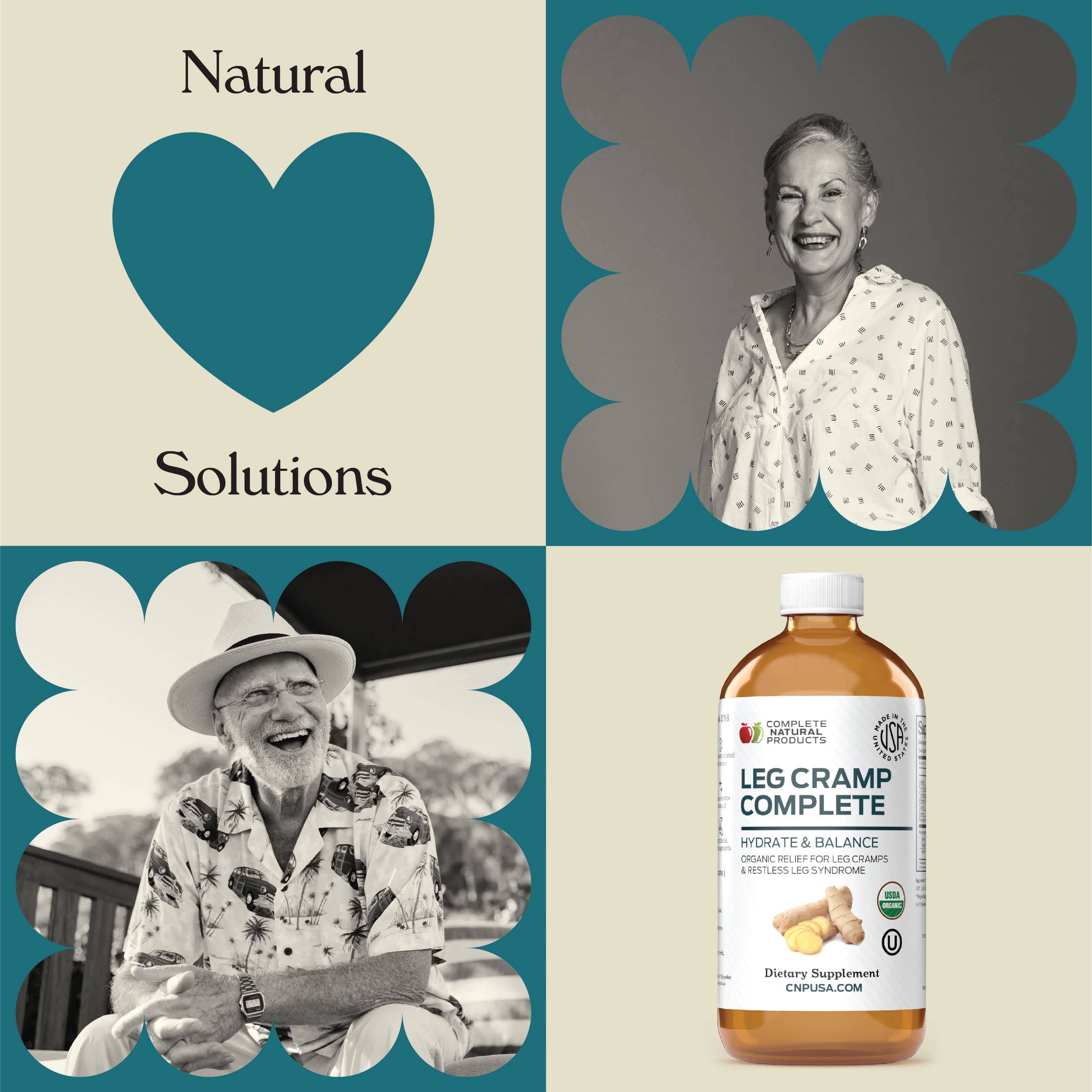 Organic Amish Leg Cramp Relief Liquid 16oz - Natural Muscle and Foot Support Supplement with Apple Cider Vinegar, Ginger, Garlic, Aloe, Fast Cramp Reducing Formula, Certified Organic, Made in USA Complete Natural Products uk supplements