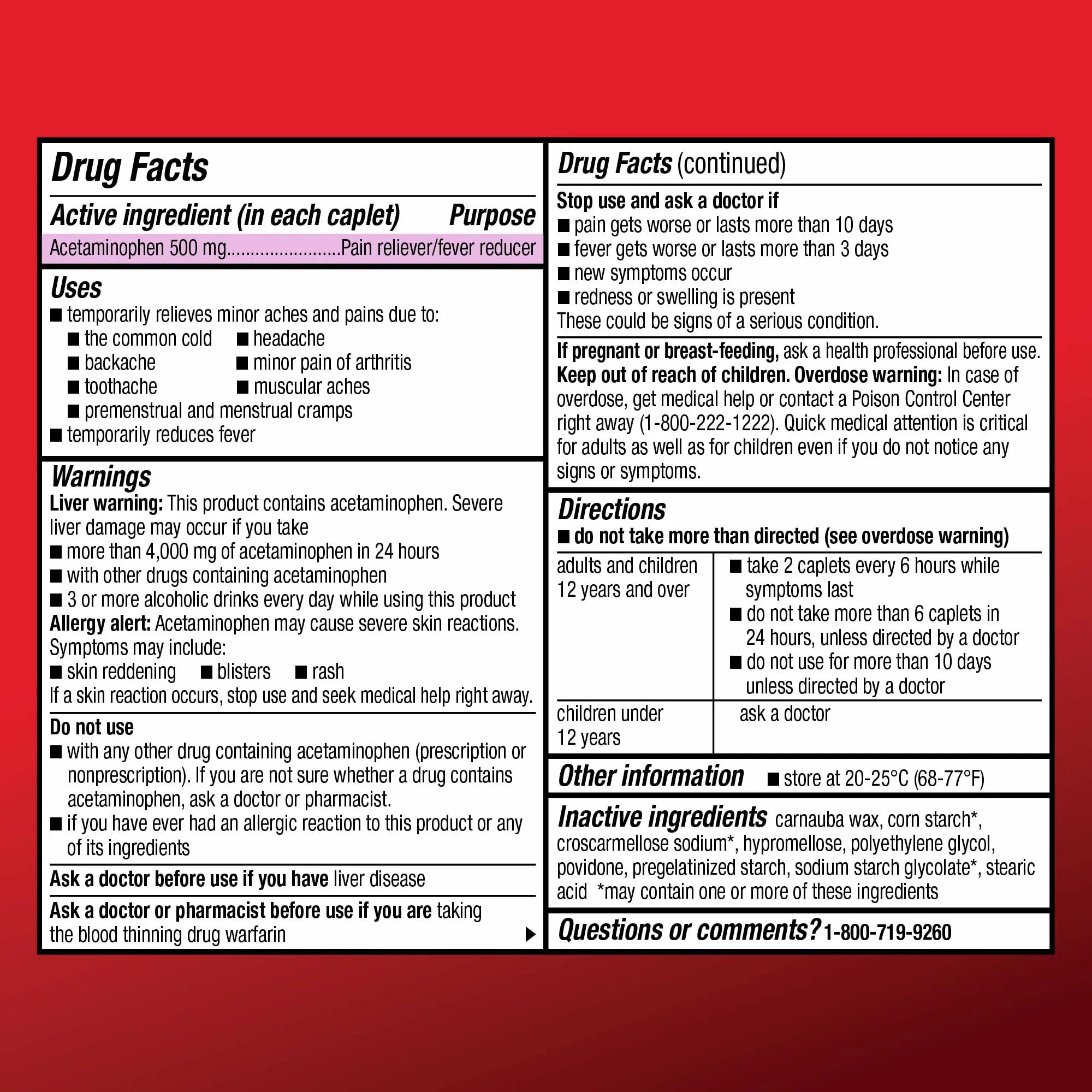 Amazon Basic Care Extra Strength Acetaminophen Caplets 500 mg, Pain Reliever and Fever Reducer, Gentle on Stomach, For Arthritis Pain, Backache Pain and More, 50 Packets of 2 Capsules Each, 100 Count Amazon Basic Care uk supplements