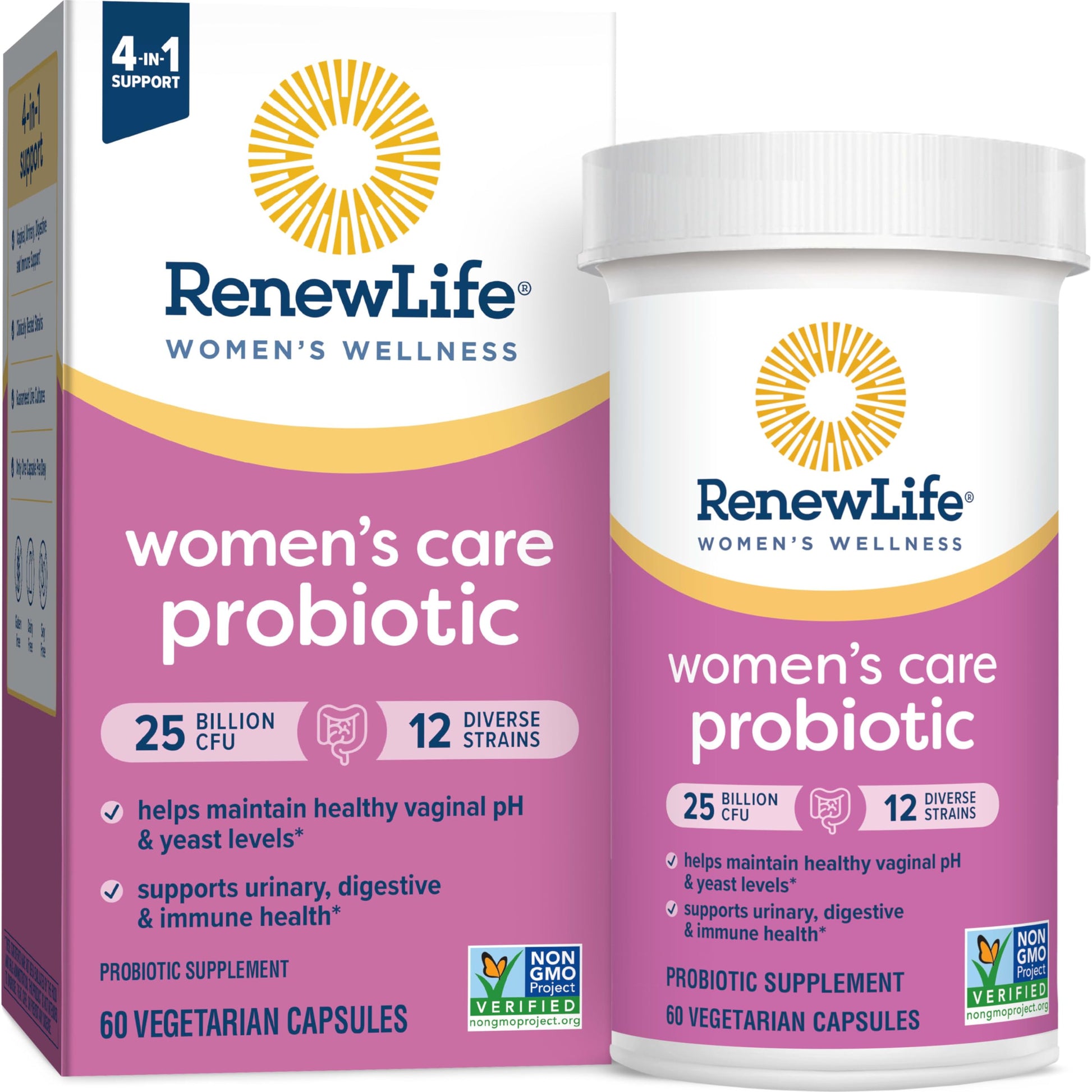 Renew Life Women's Probiotic Capsules, Supports pH Balance for Women, Vaginal, Urinary, Digestive and Immune Health, L. Rhamnosus GG, Dairy, Soy and Gluten-Free, 25 Billion CFU - 60 Ct Renew Life uk supplements