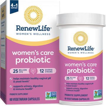 Renew Life Women's Probiotic Capsules, Supports pH Balance for Women, Vaginal, Urinary, Digestive and Immune Health, L. Rhamnosus GG, Dairy, Soy and Gluten-Free, 25 Billion CFU - 60 Ct Renew Life uk supplements