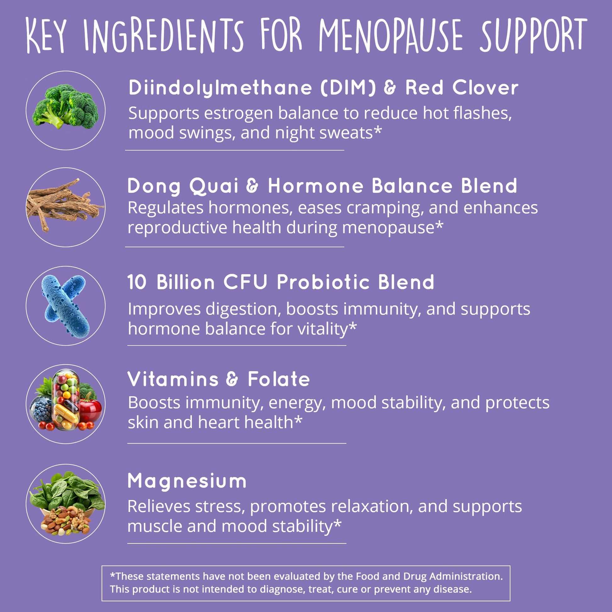 Menopause Supplements for Women – DIM Supplement + Probiotics | Estrogen Metabolism & Hormone Balance Support | Perimenopause Relief | Hot Flashes, Mood Swings & Night Sweats | Dong Quai | 60 Ct Happy Healthy Hippie uk supplements