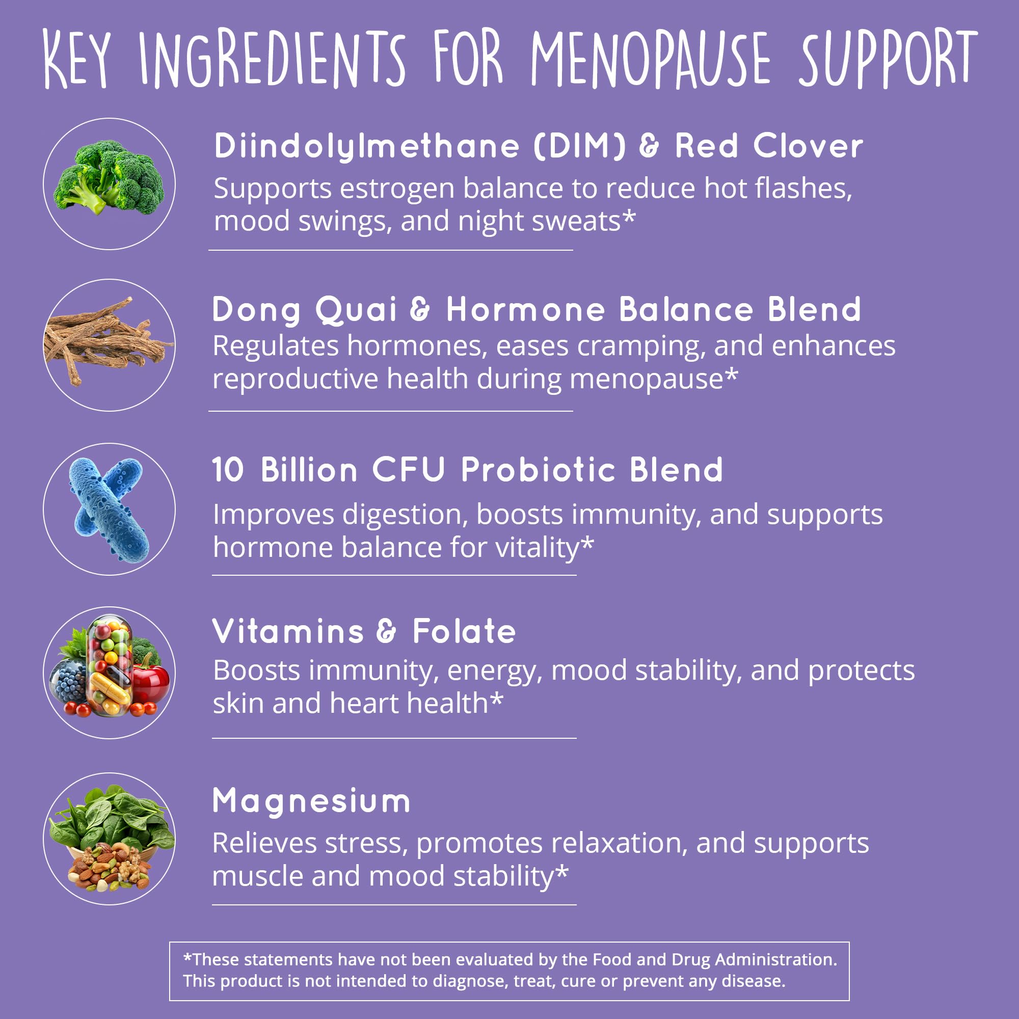 Menopause Supplements for Women – DIM Supplement + Probiotics | Estrogen Metabolism & Hormone Balance Support | Perimenopause Relief | Hot Flashes, Mood Swings & Night Sweats | Dong Quai | 60 Ct Happy Healthy Hippie uk supplements