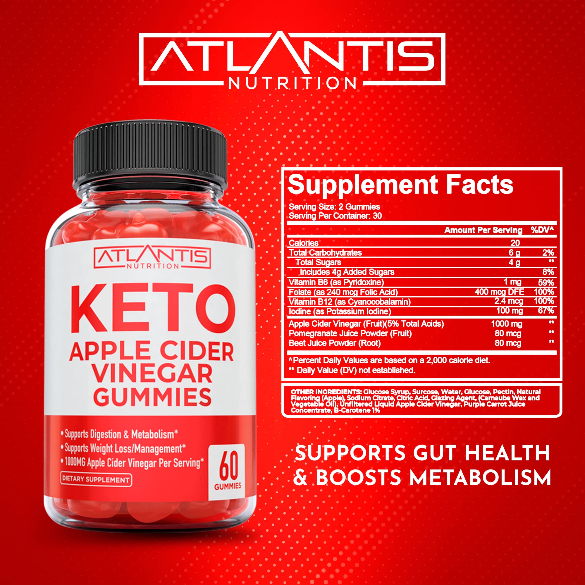 Keto ACV Gummies for Weight Loss - Apple Cider Vinegar Keto ACV Gummies Formulated Atlantis Nutrition uk supplements