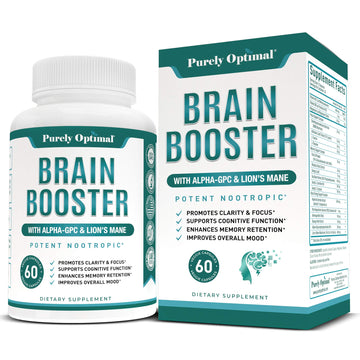 Premium Brain Supplement - Nootropic Brain Booster for Focus, Clarity, Improved Memory Purely Optimal uk supplements