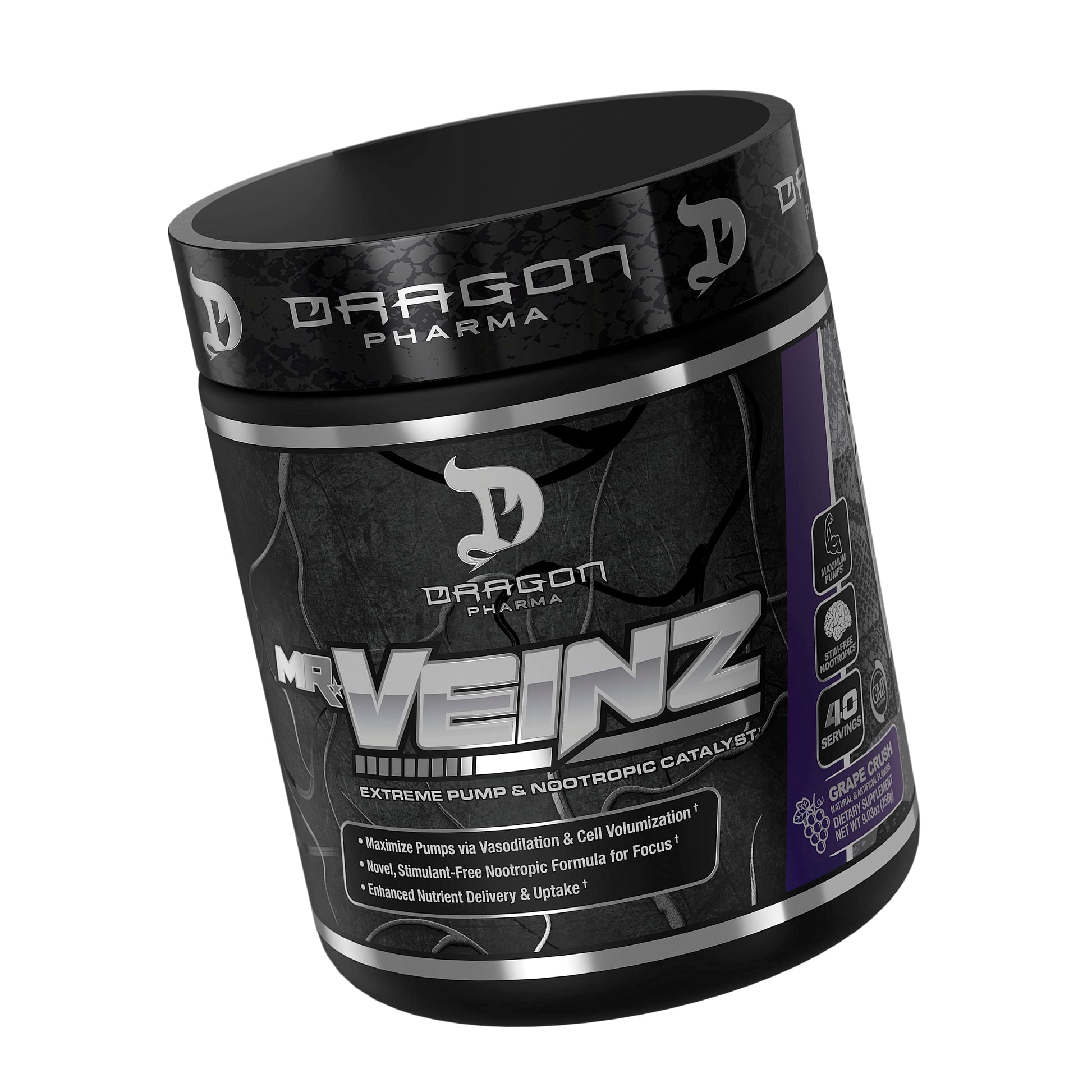 DRAGON PHARMA Mr. Veinz Stim Free Pre-Workout, Extreme Pump & Nootropic Catalyst DRAGON PHARMA uk supplements