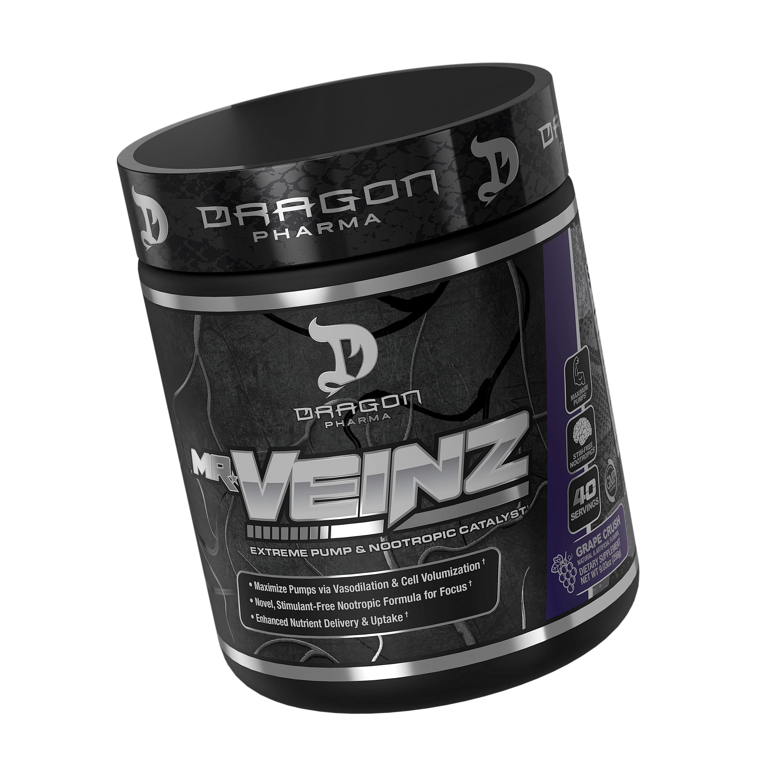 DRAGON PHARMA Mr. Veinz Stim Free Pre-Workout, Extreme Pump & Nootropic Catalyst DRAGON PHARMA uk supplements
