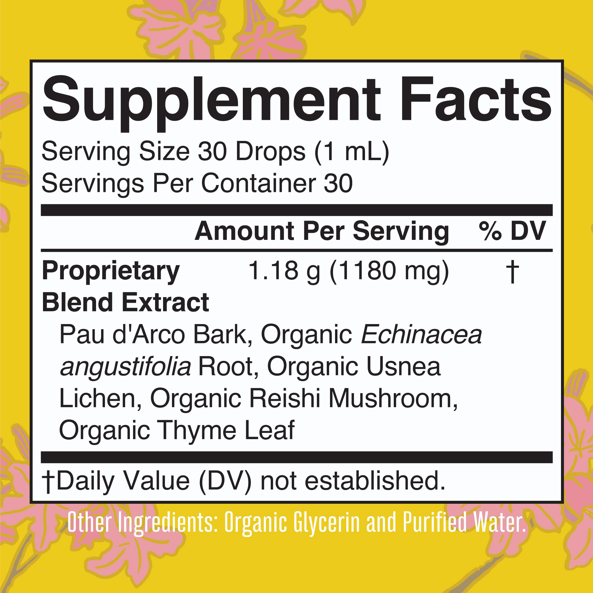 MaryRuth Organics PAU D'Arco Herbal Blend | Reishi Mushroom | Echinacea angustifolia Root | Usnea Lichen | Thyme Leaf | Vegan | Non-GMO Project Verified | Gluten Free | 30 Servings | 1 Fl Oz MARYRUTH'S uk supplements