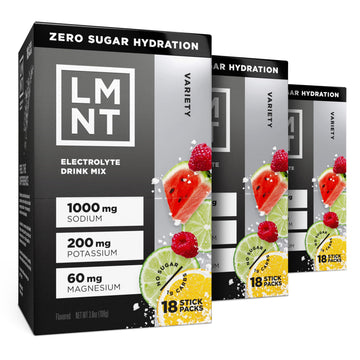 LMNT Zero Sugar Electrolytes - Variety Pack Bundle | Drink Mix | 54-Count Drink LMNT uk supplements