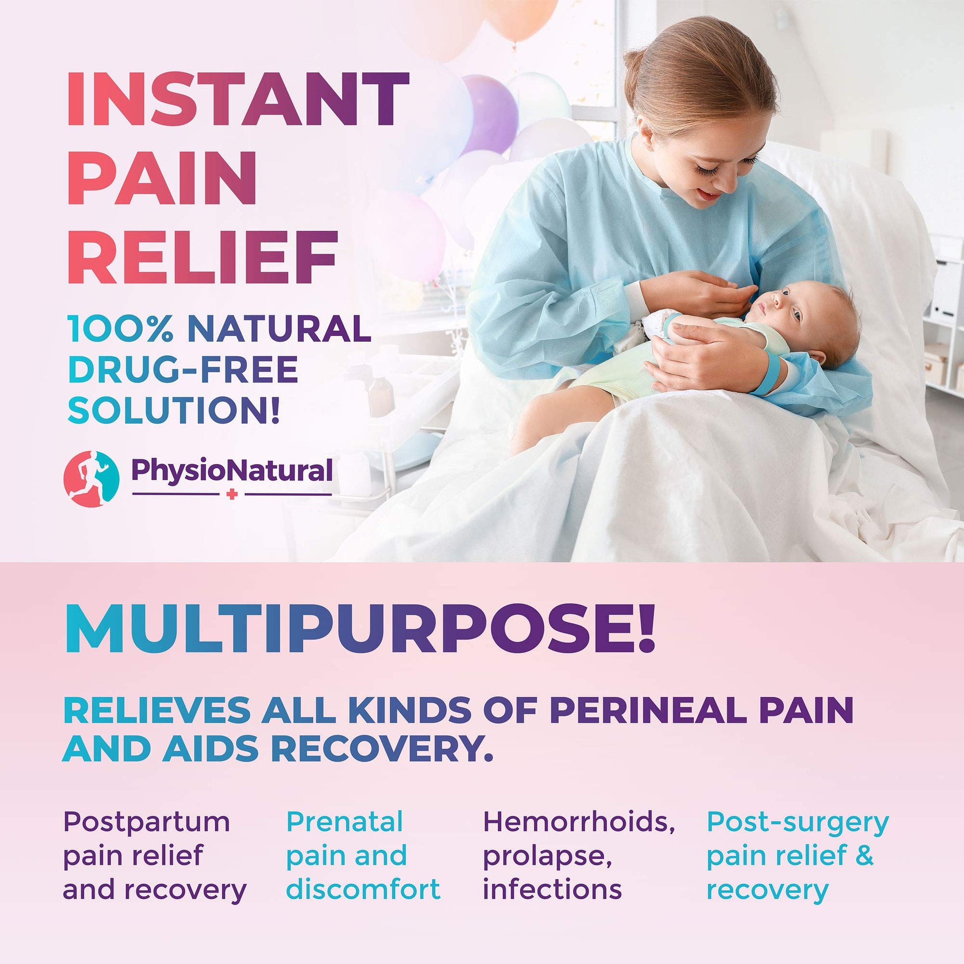 Reusable Perineal Ice Packs with Washable Sleeves – for Hemorrhoids, Postpartum Vaginal Pain PhysioNatural uk supplements