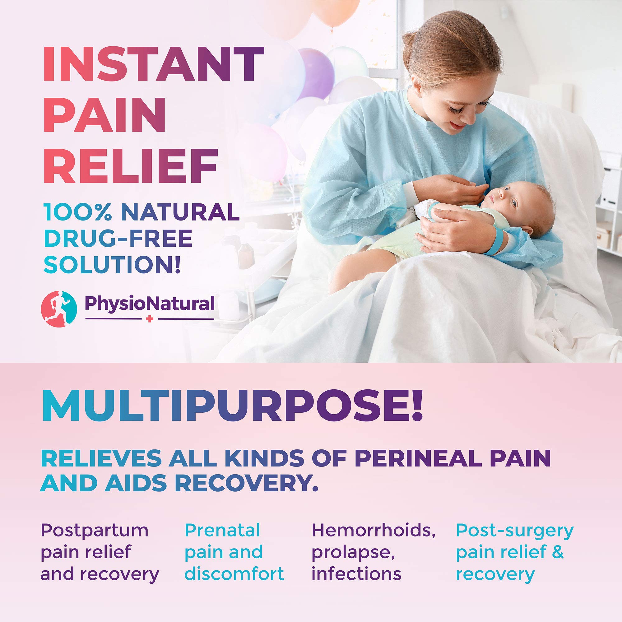 Reusable Perineal Ice Packs with Washable Sleeves – for Hemorrhoids, Postpartum Vaginal Pain PhysioNatural uk supplements