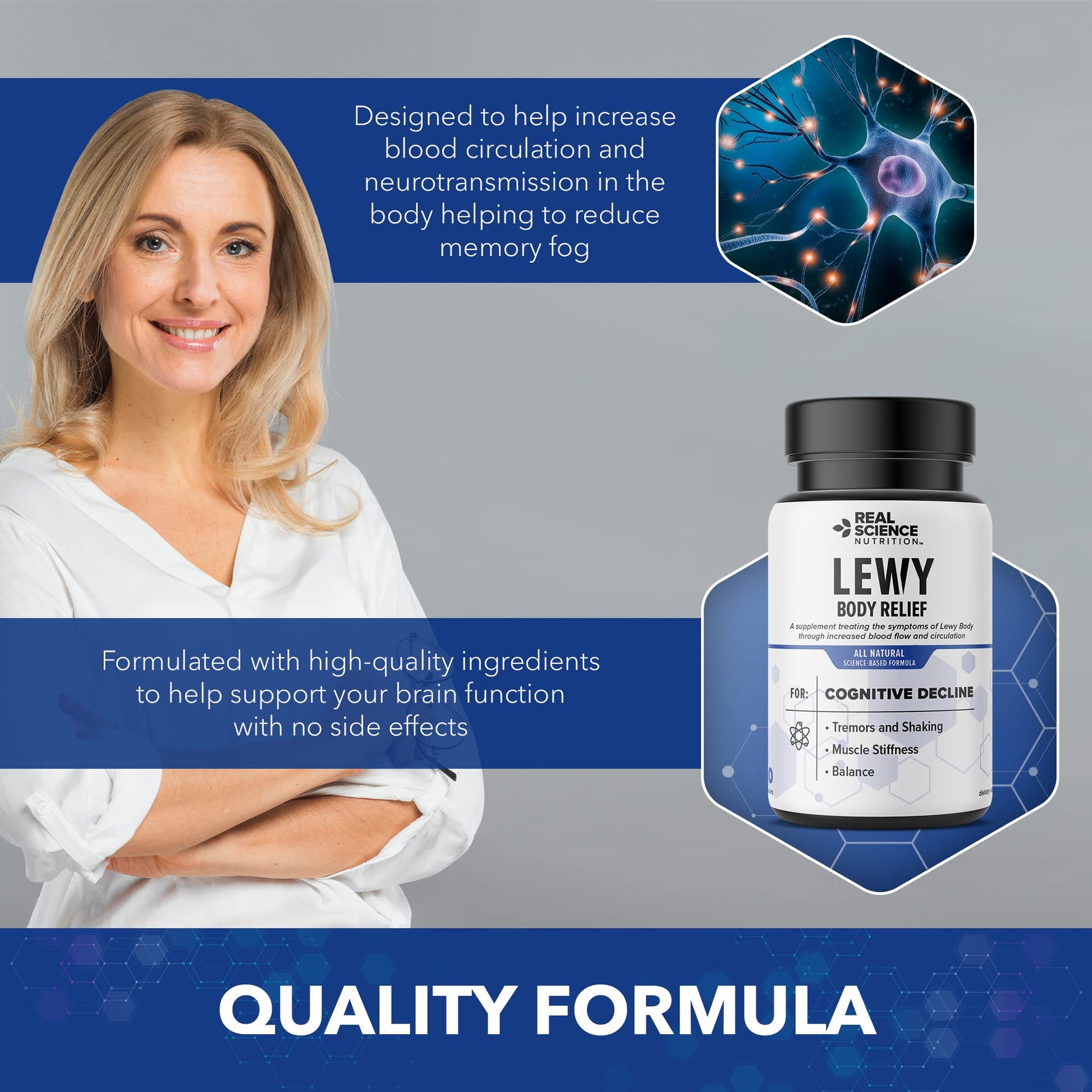 Real Science Nutrition Offers Lew-X - A Nutritional Supplement Formulated for Lewy Body Relief to Support Memory & Clarity, Cognitive Enhancement, Relieve Tremors, Shaking, and Muscle Stiffness, Real Science Nutrition uk supplements