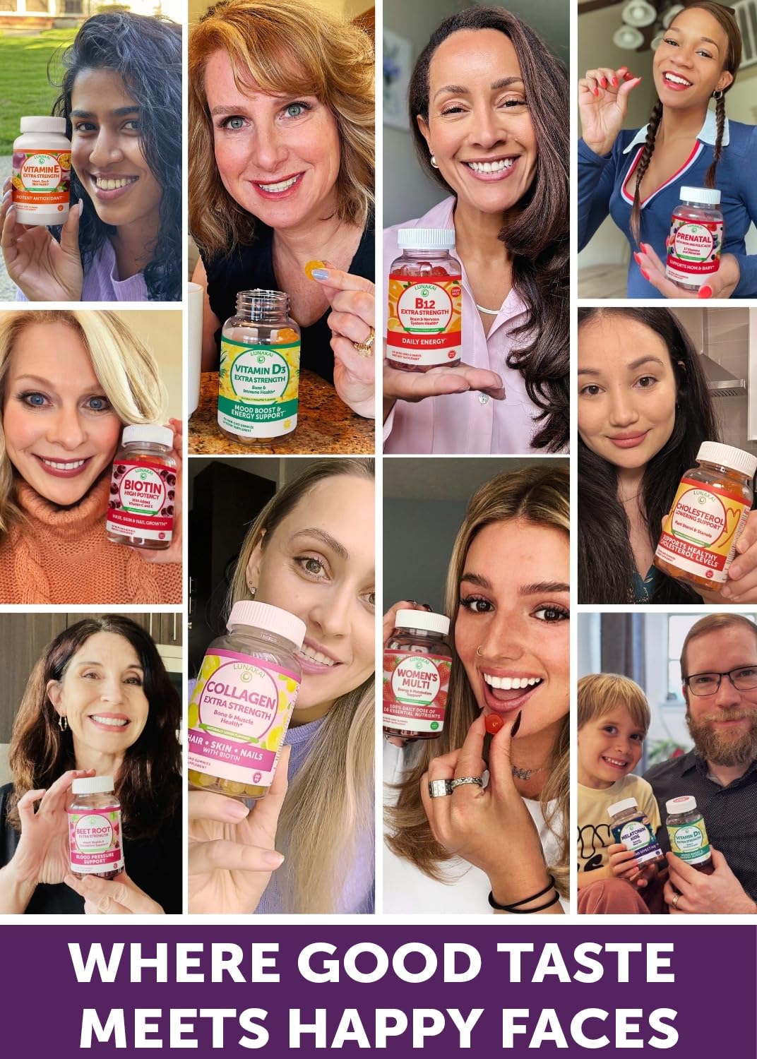 Lunakai USA Made 50 Plus Women's Multivitamin Gummies - Delicious Formula Enhanced with Essential Vitamins & Minerals for Health & Vitality - 60ct Lunakai uk supplements