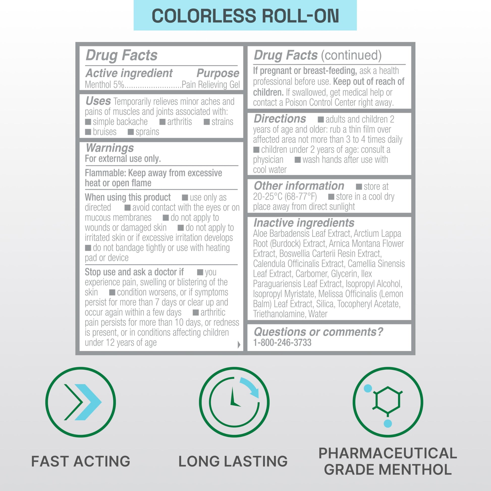 Biofreeze Professional Colorless Pain Relief Roll On, Knee & Simple Backache Relief, Arthritis Pain Reliever, Neck Pain Relief, Cooling Joint Pain Relief, Roll-On Menthol Gel 3 Fl Oz Biofreeze uk supplements