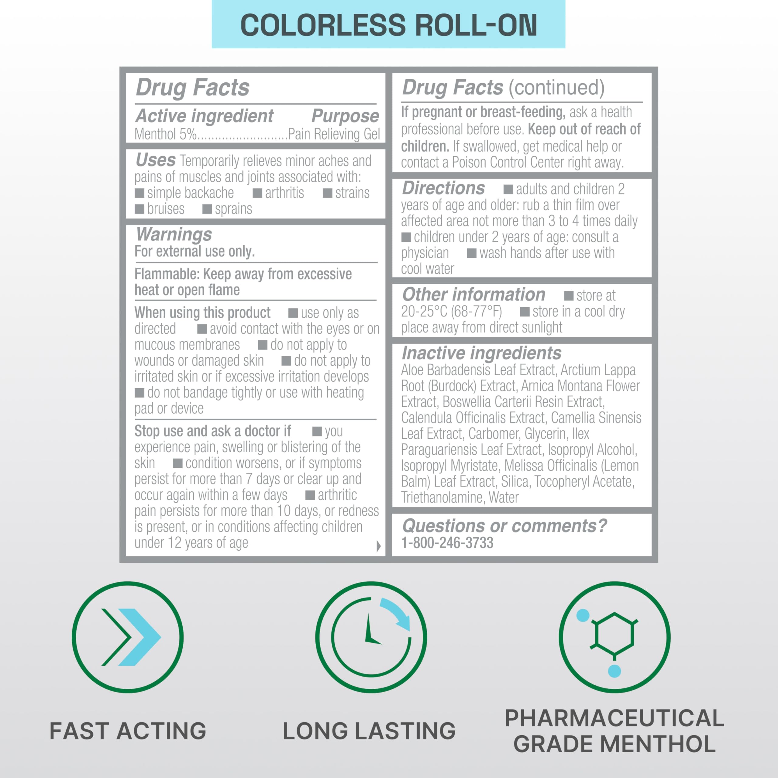 Biofreeze Professional Colorless Pain Relief Roll On, Knee & Simple Backache Relief, Arthritis Pain Reliever, Neck Pain Relief, Cooling Joint Pain Relief, Roll-On Menthol Gel 3 Fl Oz Biofreeze uk supplements