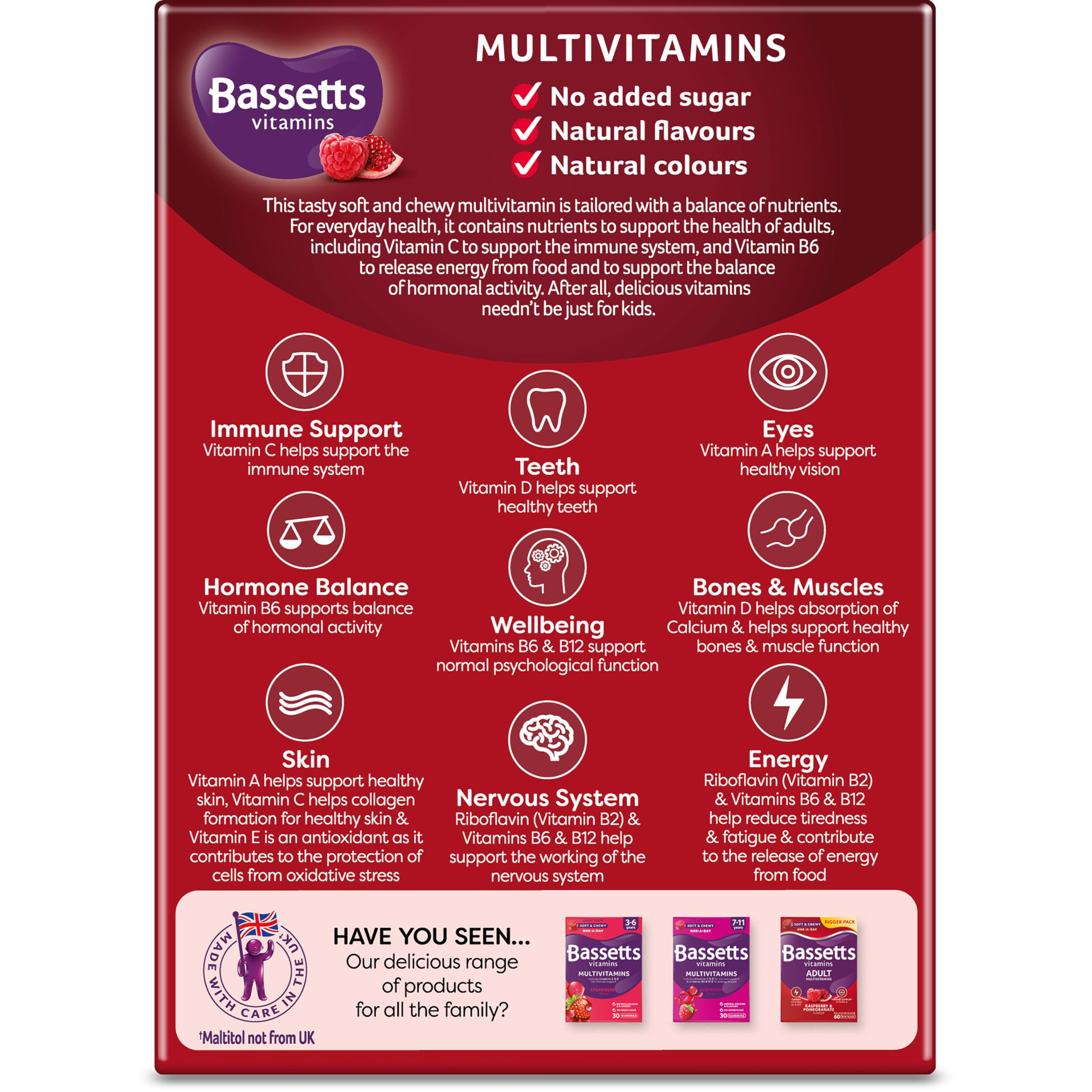 Bassetts Vitamins Adults Multivitamins 30's, 97.2 g Bassetts Vitamins uk supplements