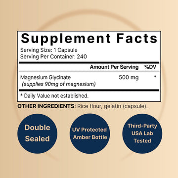 2 Pack Magnesium Glycinate 500mg, 480 Capsules – 100% Chelated for Max Absorption NatureBell uk supplements