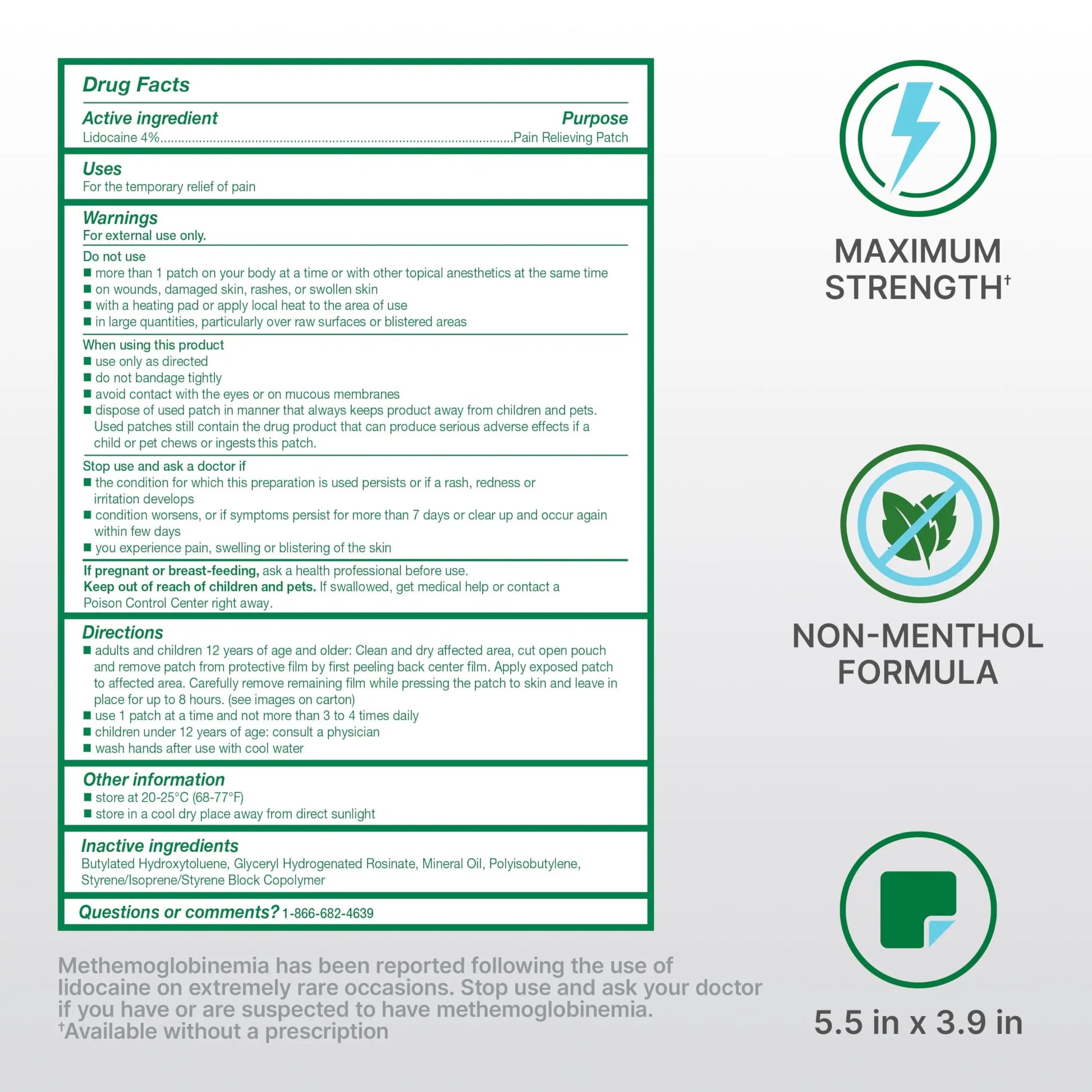 Biofreeze Ultraflex Maximum Strength 4% Lidocaine Patches, Non-Menthol, Flexible Pain Relief Patch for Lower Back, Lidocaine Patch for Neck, Knee, Shoulder, 4 Large Pain Patches Biofreeze uk supplements