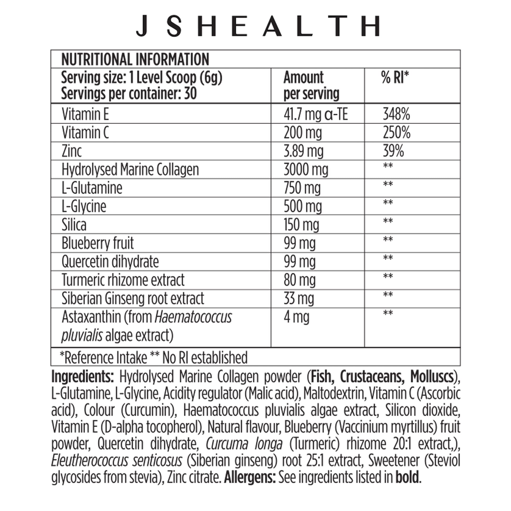 JSHealth Vitamins Vitality X + Collagen - Beauty Powder Supplement with Vitamins C & E JSHealth uk supplements