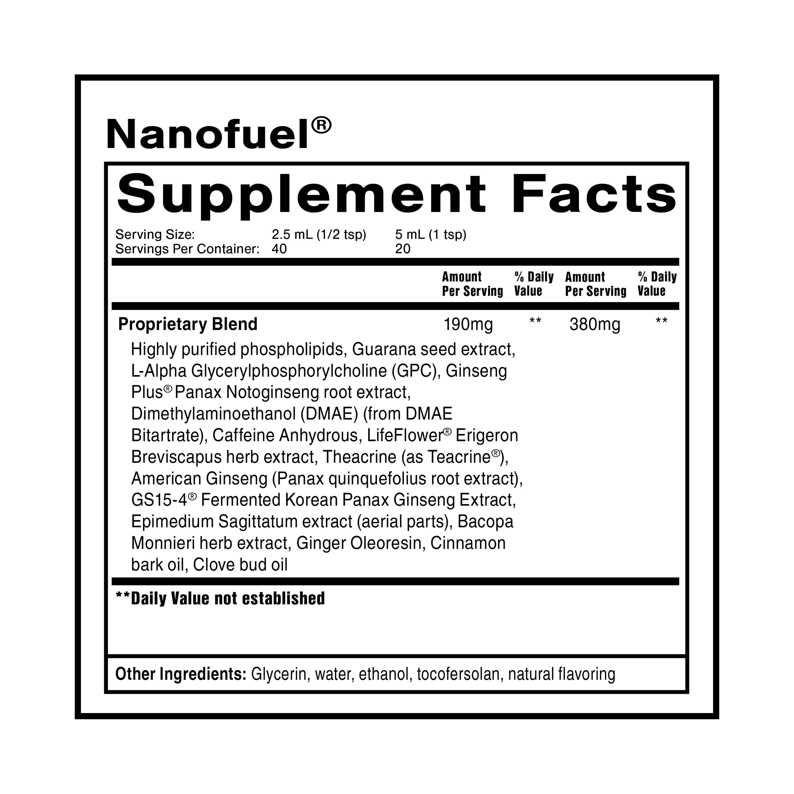 Quicksilver Scientific NanoFuel - Energy Support - Nootropic Formula Designed to Support Focus + Productivity (3.38oz / 100ml) Quicksilver Scientific uk supplements