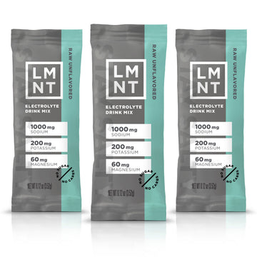 LMNT Zero-Sugar Electrolytes - Raw Unflavored Salt - Hydration Powder Packets Drink LMNT uk supplements