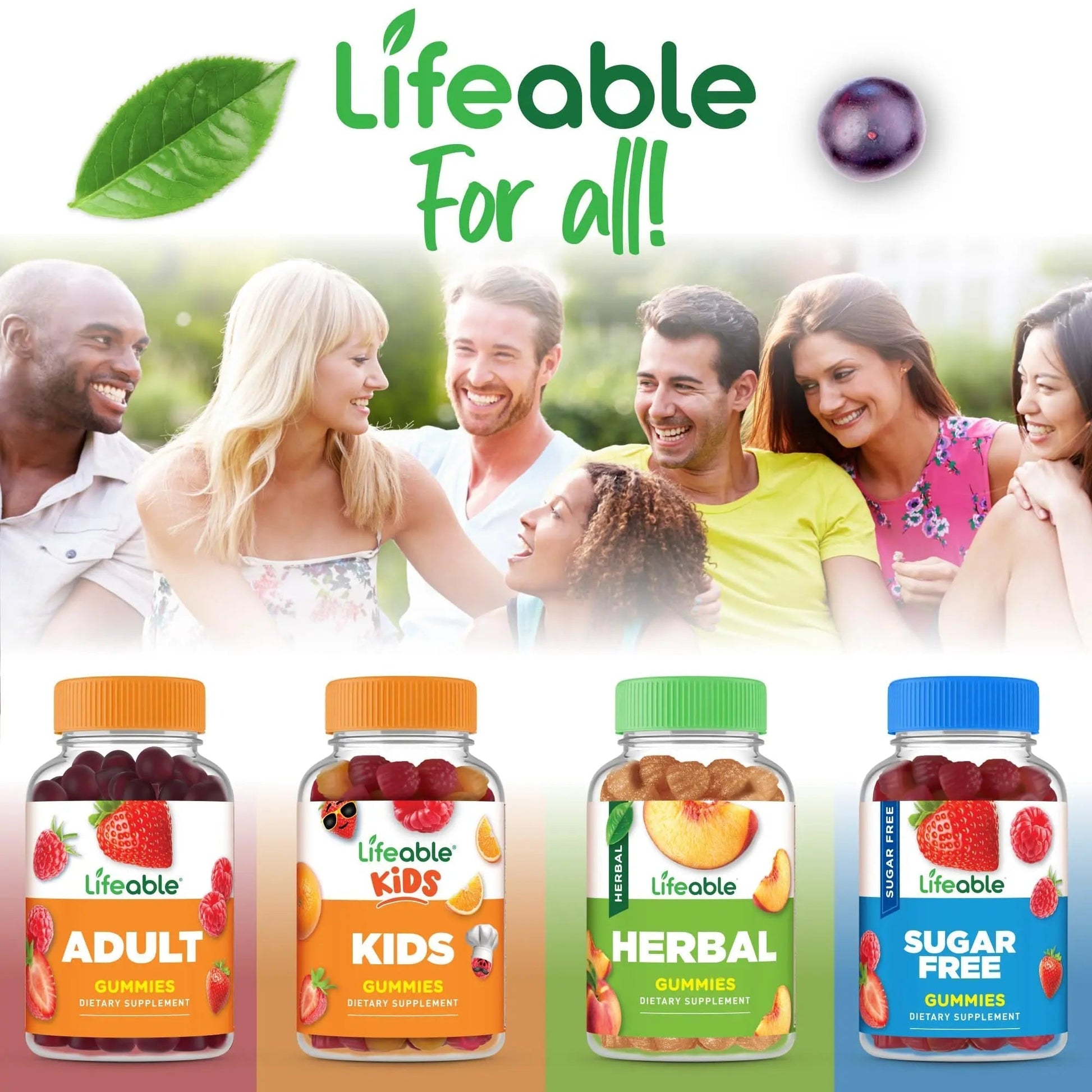 Lifeable Womens Multivitamin Gummy | with Vitamin A, C, D, E, Niacin, B6, Folate, B12, Biotin, Pantothenic Acid, Iodine, Zinc | Lifeable uk supplements
