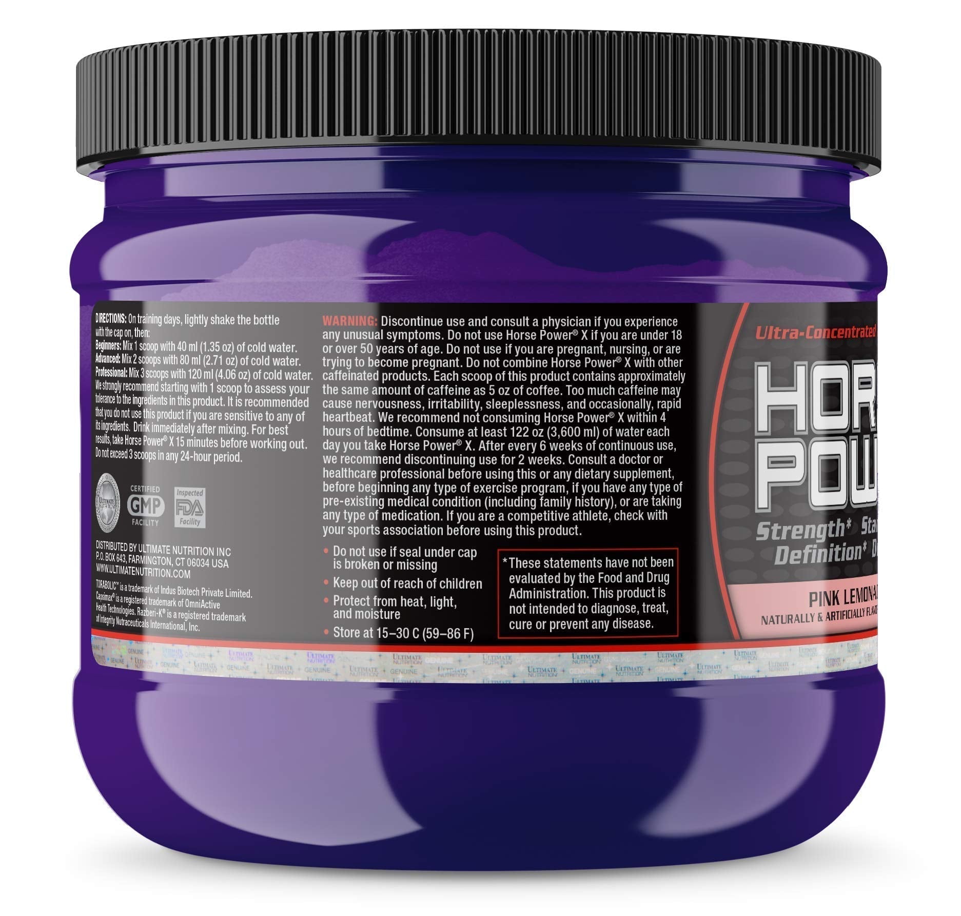 Ultimate Nutrition Horse Power X, Concentrated Pre Workout Supplement, Creatine Ultimate Nutrition uk supplements