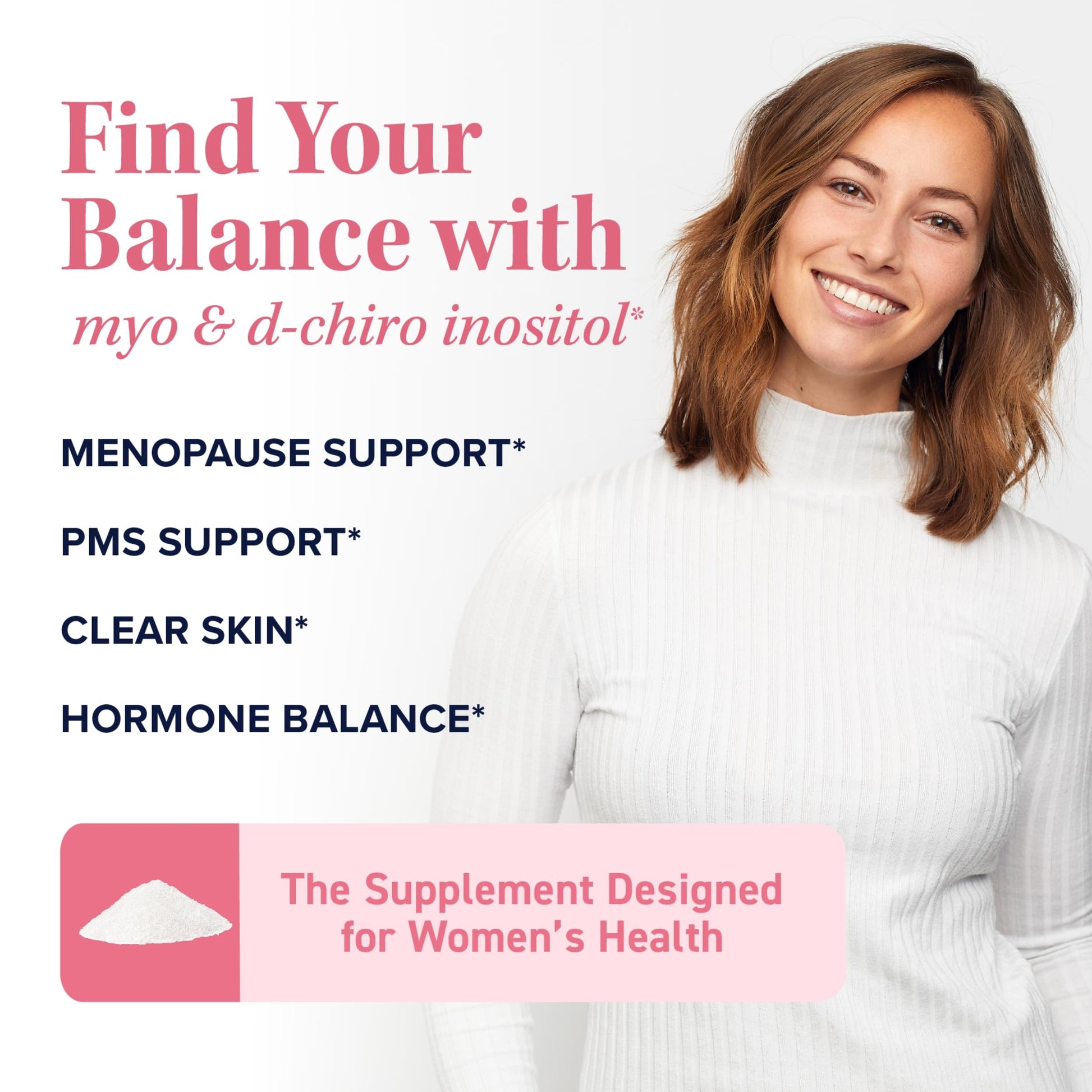 Myo-Inositol & D-Chiro Inositol Powder | Hormone Balance for Women | Ideal 40:1 Ratio | Myo 2000mg, D Chiro 50mg | Regulate Menstrual Cycle and Support Ovarian Health | 30 Servings, 2.17 oz. SMNutrition uk supplements