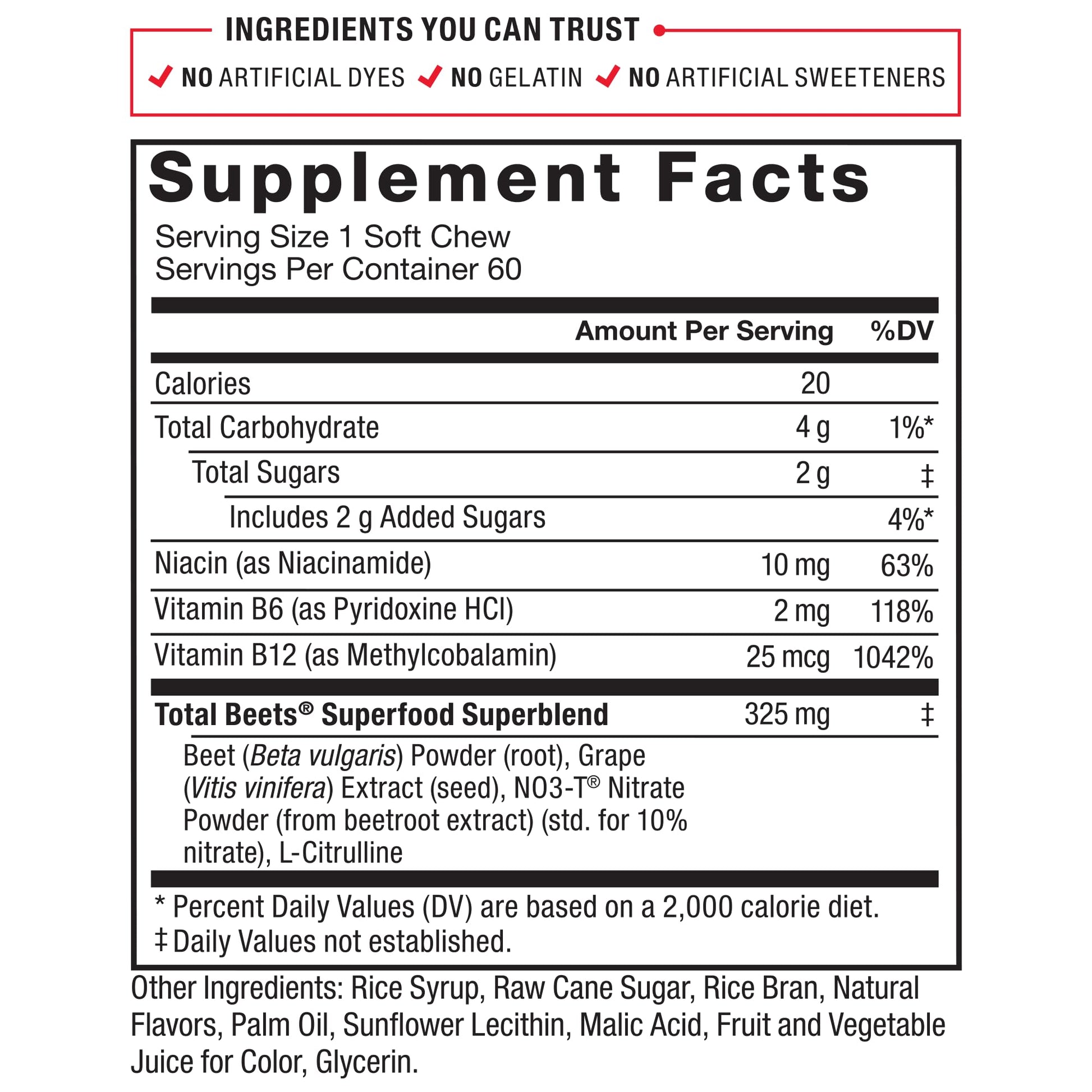 Force Factor Total Beets Soft Chews with Beetroot, Nitrates, L-Citrulline, Grapeseed Extract Force Factor uk supplements
