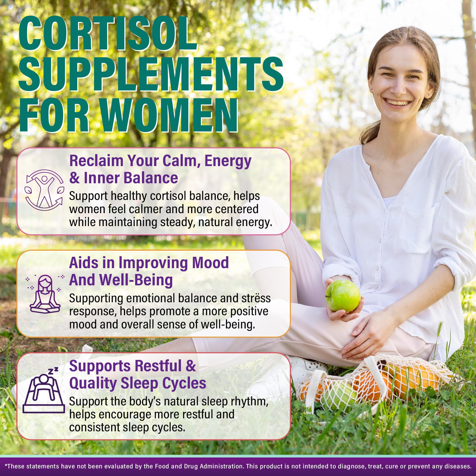Cortisol Supplements for Women & Men, Cortisol Reducer Gummies w/ Magnesium, Ashwagandha, L-Theanine, Rhodiola, Reishi, 24 IN 1 Cortisol Detox Manager for Calm Mood, Focus & Relaxation,Vegan, 120 Cts EnvyCure uk supplements