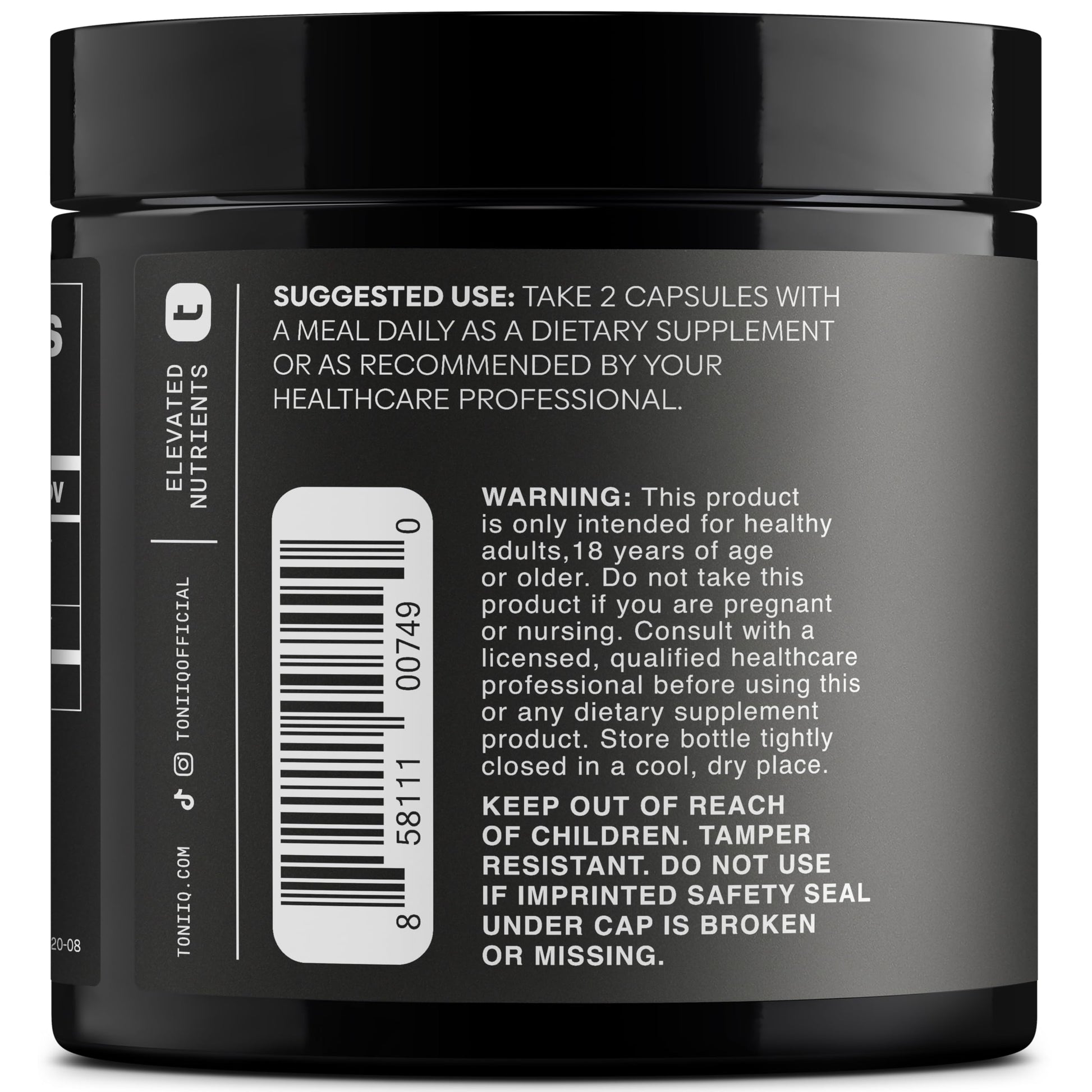 Toniiq Tribulus Terrestris for Men - Ultra High Potency 25:1 Extract with 95% Saponins - 1300mg Pure & Concentrated Formula - Third-Party Lab Tested for Purity & Quality - 120 Capsules Toniiq uk supplements