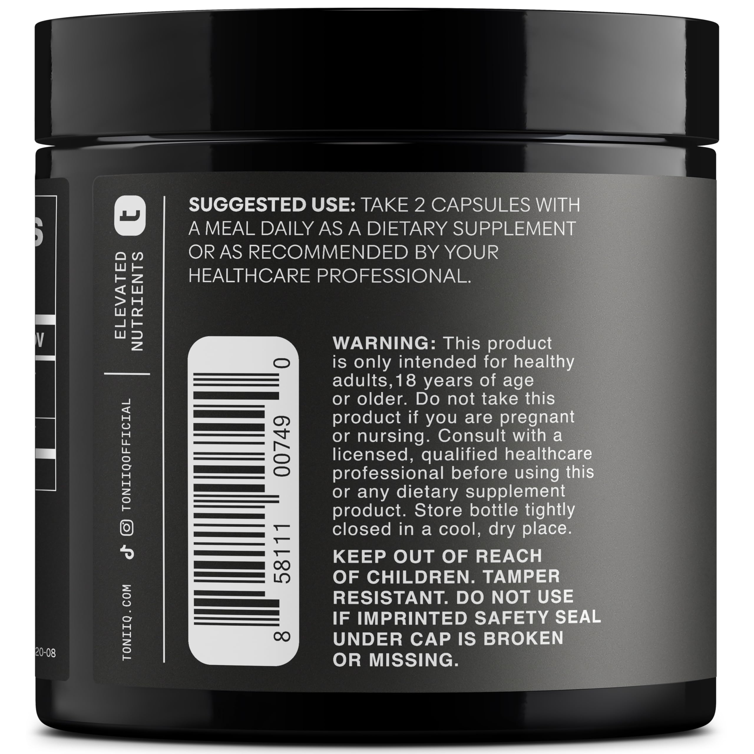 Toniiq Tribulus Terrestris for Men - Ultra High Potency 25:1 Extract with 95% Saponins - 1300mg Pure & Concentrated Formula - Third-Party Lab Tested for Purity & Quality - 120 Capsules Toniiq uk supplements
