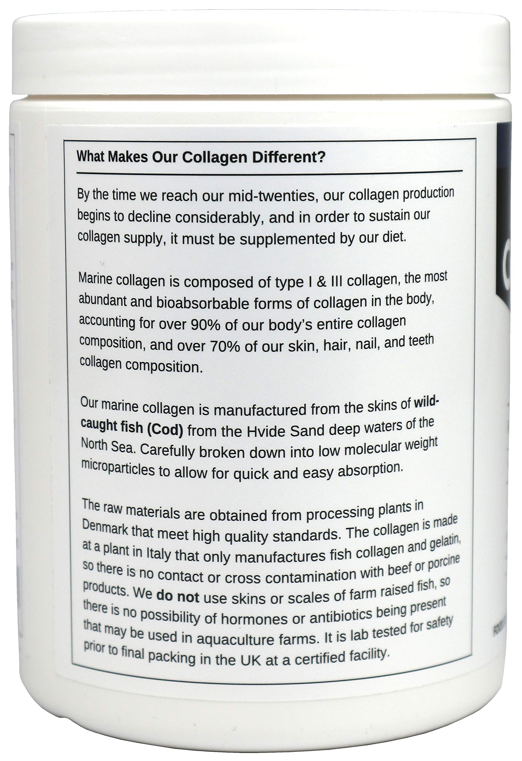 Marine Collagen Peptides (400g) | Hydrolysed from Wild Caught North SEA Cod Miracle Greens uk supplements