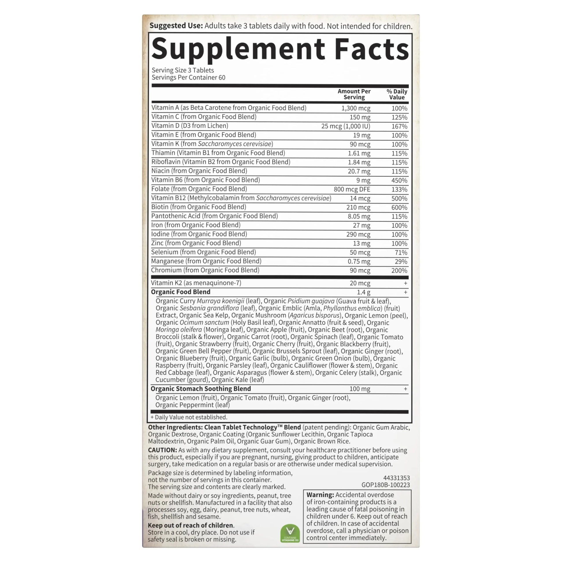 Garden of Life Organics Women’s Prenatal Multivitamin with Vitamin D3, B6, B12, C & Iron, Folate for Energy & Healthy Fetal Development – Organic Garden of Life uk supplements