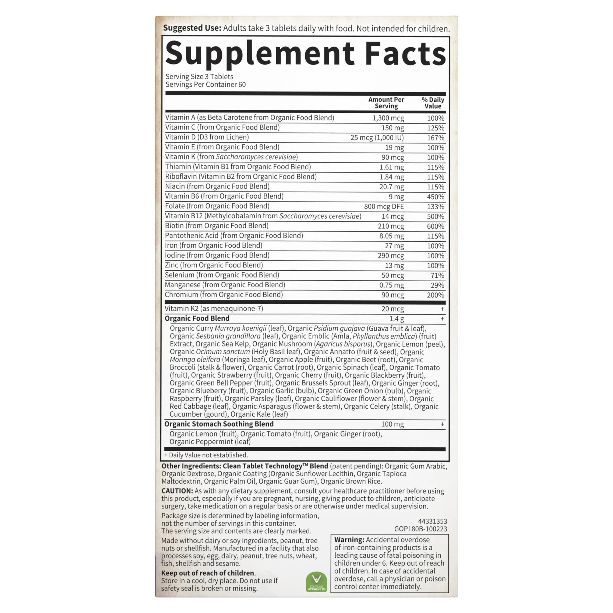 Garden of Life Organics Women’s Prenatal Multivitamin with Vitamin D3, B6, B12, C & Iron, Folate for Energy & Healthy Fetal Development – Organic Garden of Life uk supplements