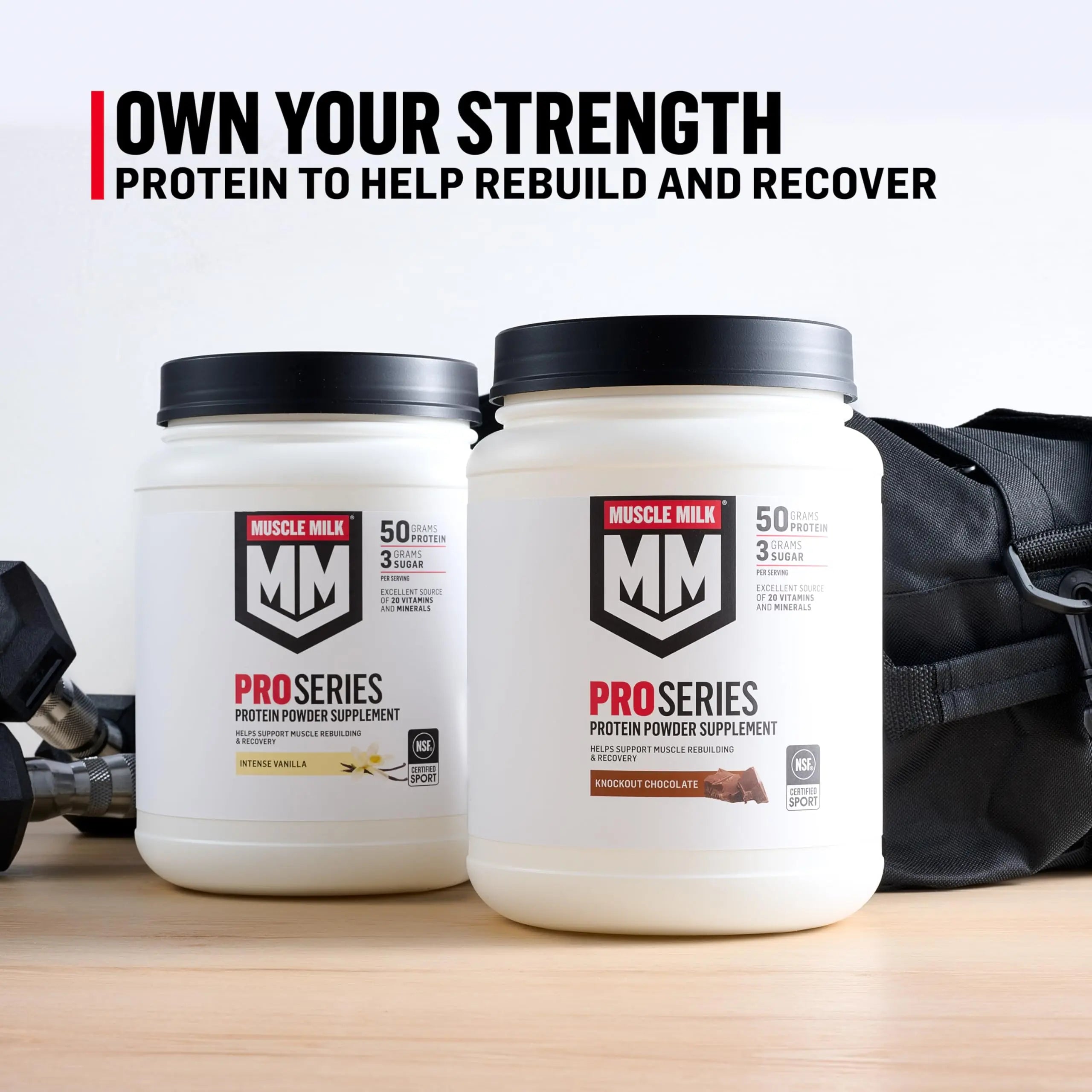 Muscle Milk Pro Series Protein Powder Supplement,Knockout Chocolate,2 Pound,11 Servings,50g Protein,3g Sugar,20 Vitamins & Minerals,NSF Certified for Sport,Workout Recovery,Packaging May Vary Muscle Milk uk supplements