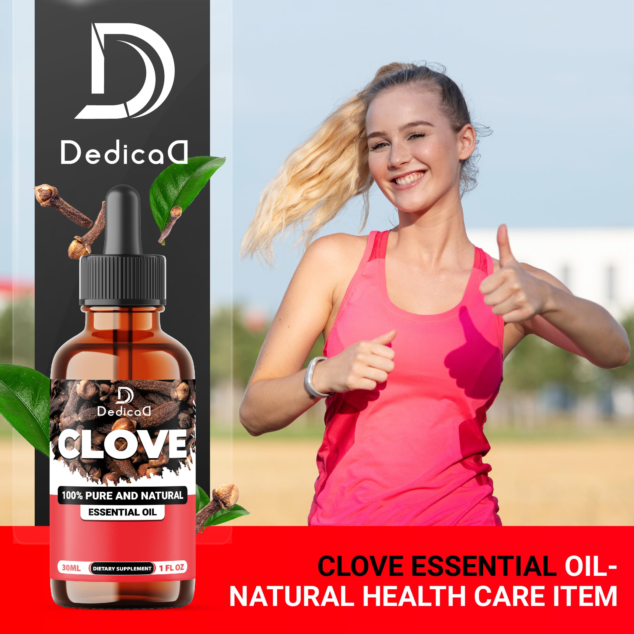 DEDICAD - 1 FL Oz - 30ml - Clove Essential Oil Supplement – for Toothache, Oral Care, Skin & Hair – Clove Oil Organic DEDICAD uk supplements