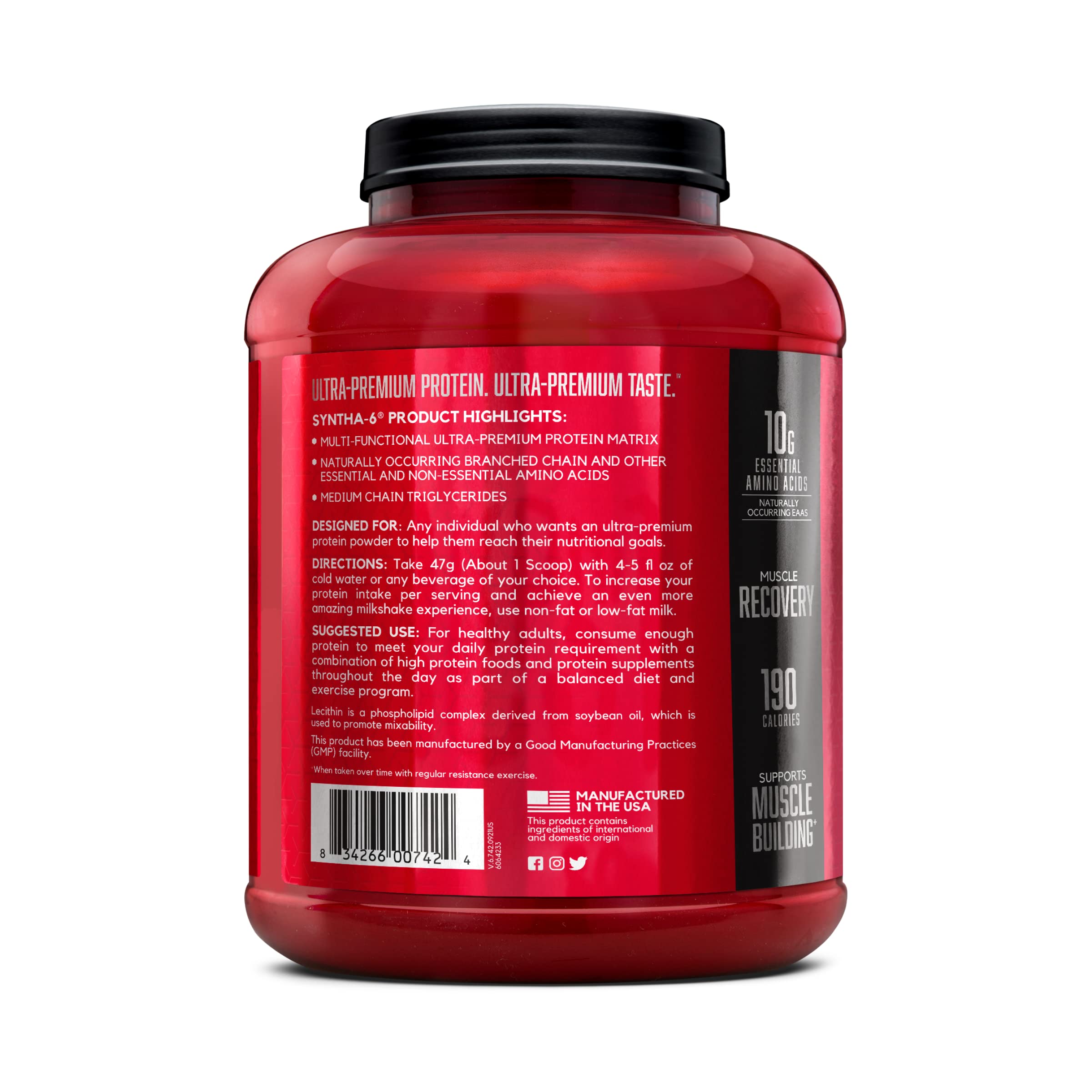 BSN SYNTHA-6 Whey Protein Powder with Micellar Casein, Milk Protein Isolate, Chocolate BSN uk supplements